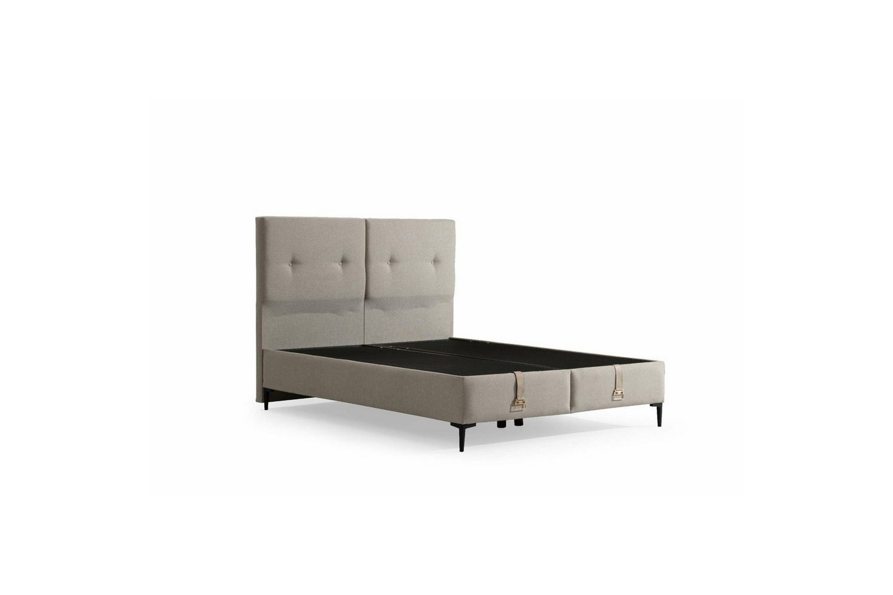 dubbel sängram & sänggavel badena beige - 120 x 40 x 200 cm