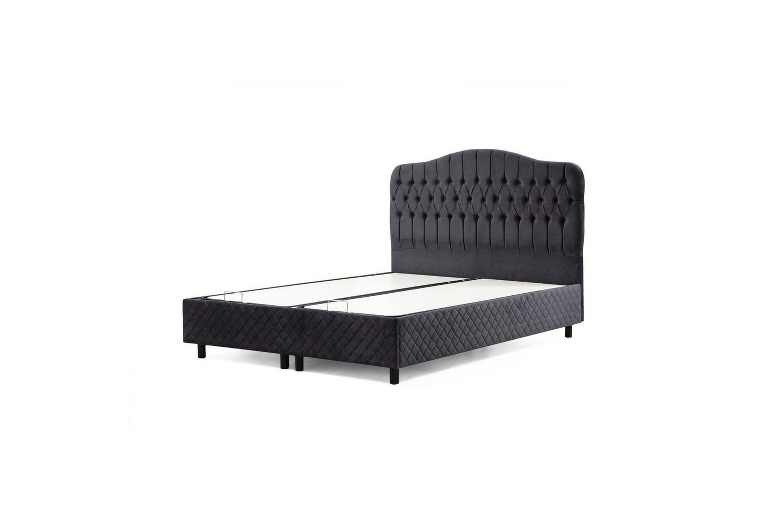 dubbel sängram & sänggavel subato anthracite - 160 x 125 x 200 cm