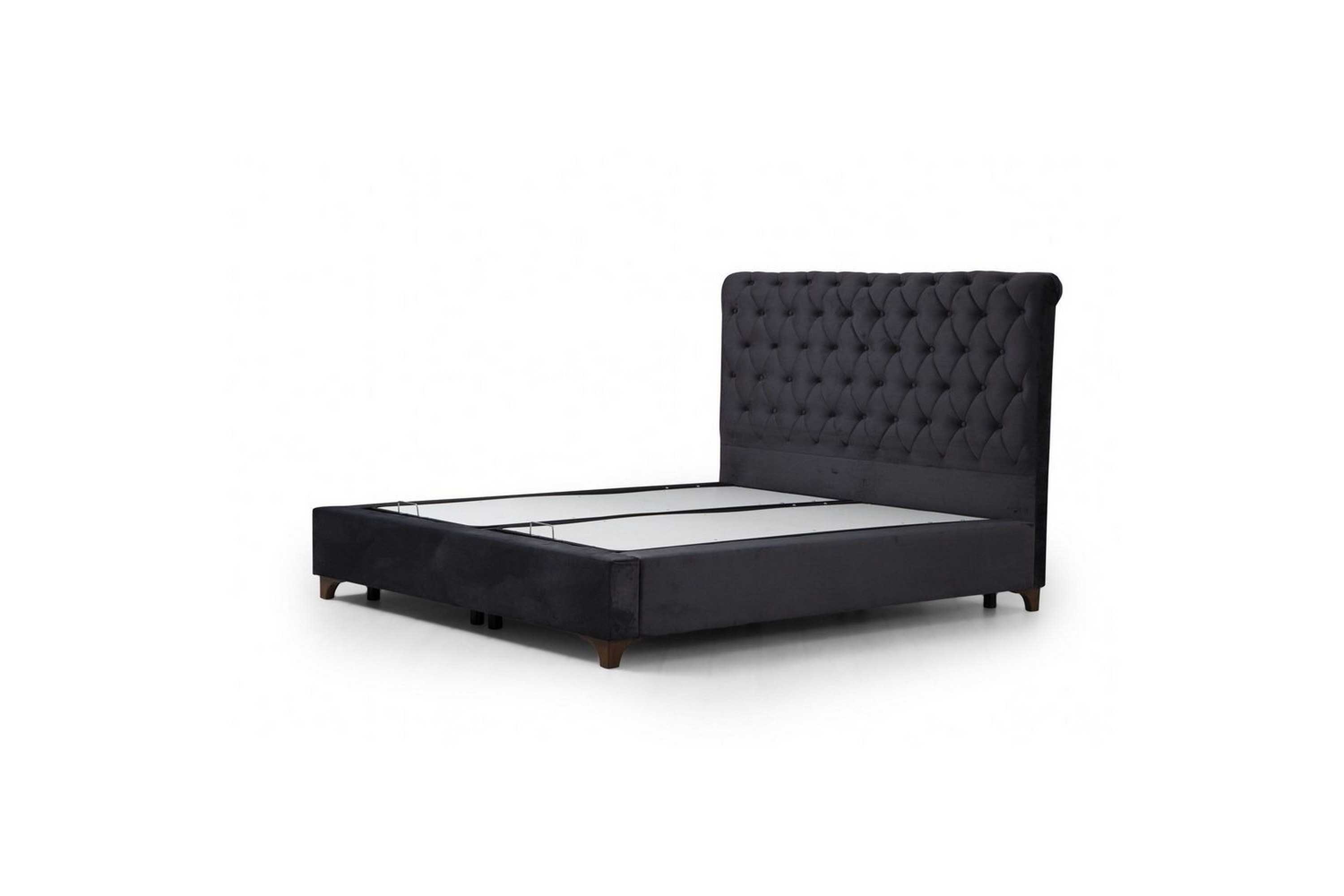 dubbel sängram & sänggavel subra antracit - 150 x 130 x 200 cm