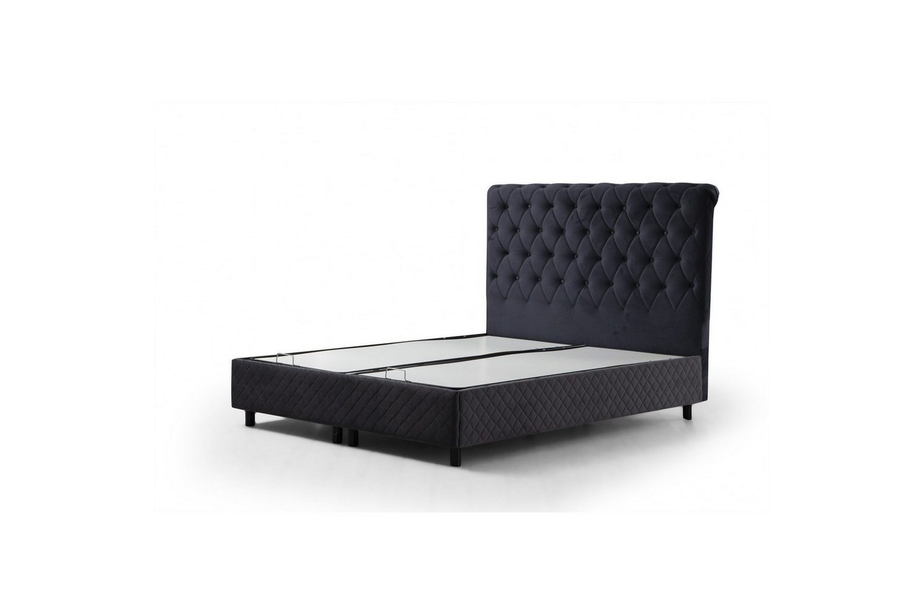 dubbel sängram & sänggavel sudamoon antracit - 150 x 35 x 208 cm