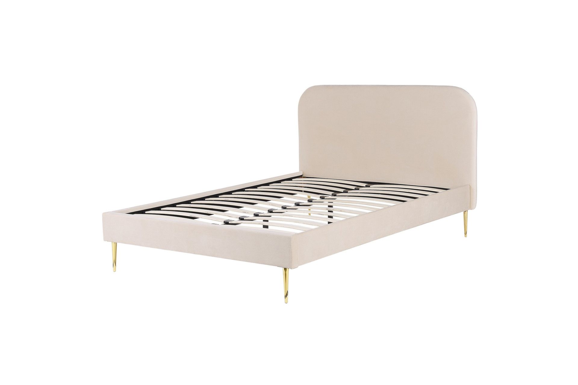 Dubbels&auml;ng av sammet 140 x 200 Beige FLAYAT -