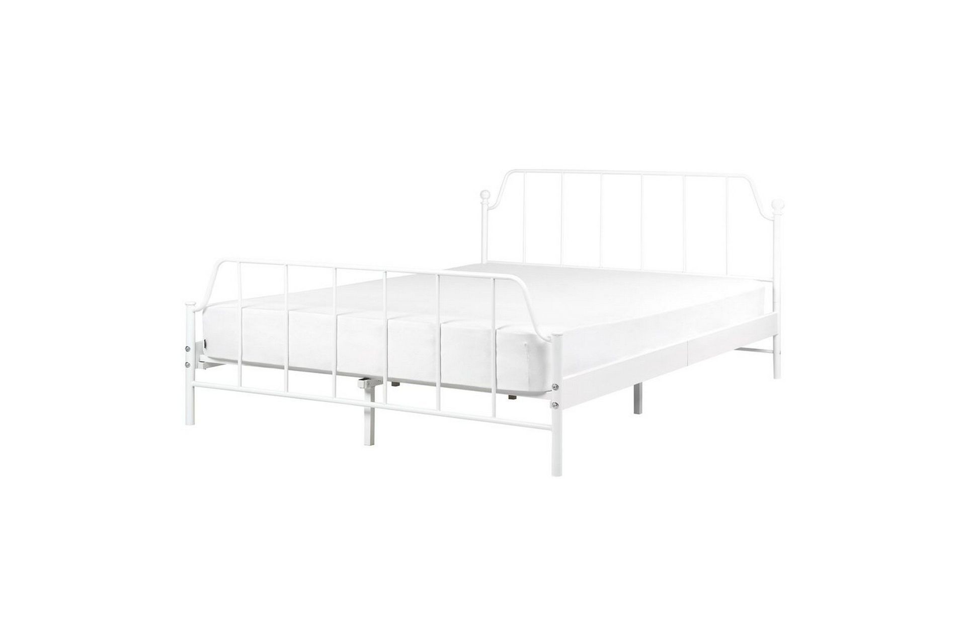 Dubbels&auml;ng Mauressac med lamellram Vit, 140x200 cm - Vit, 140x200 cm