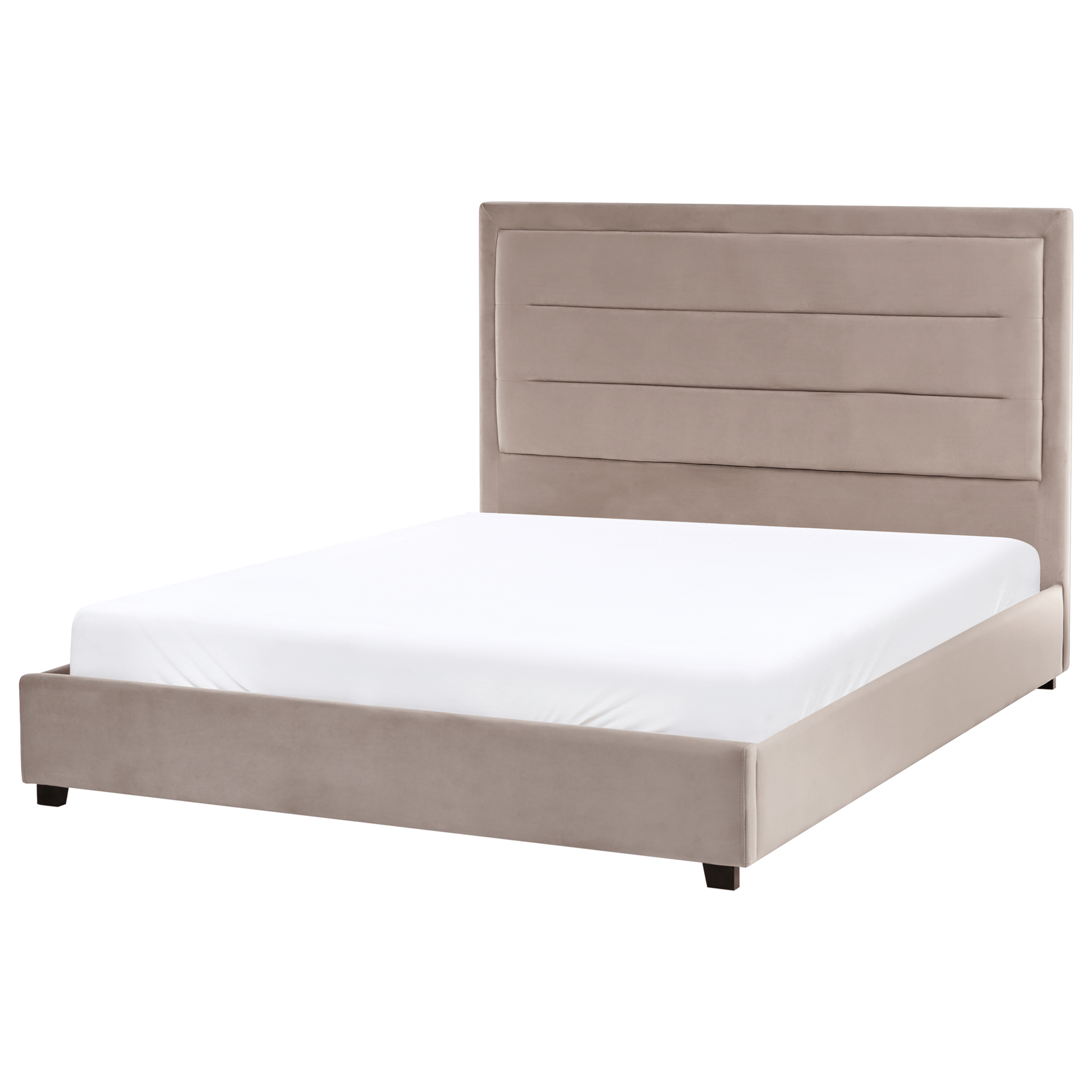 Dubbelsäng med lamellram Rouen 140x200 cm - Taupe