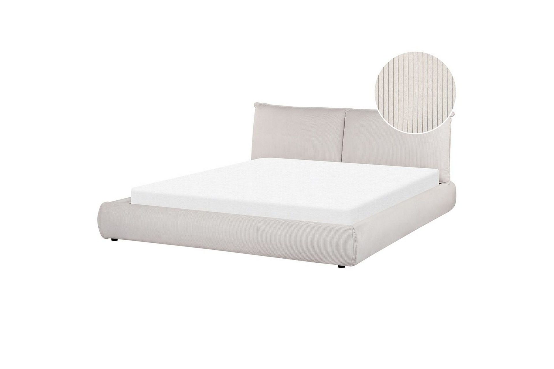 Dubbels&auml;ng Vinay med lamellram Ljusbeige, 180x200 cm - Ljusbeige, 180x200 cm