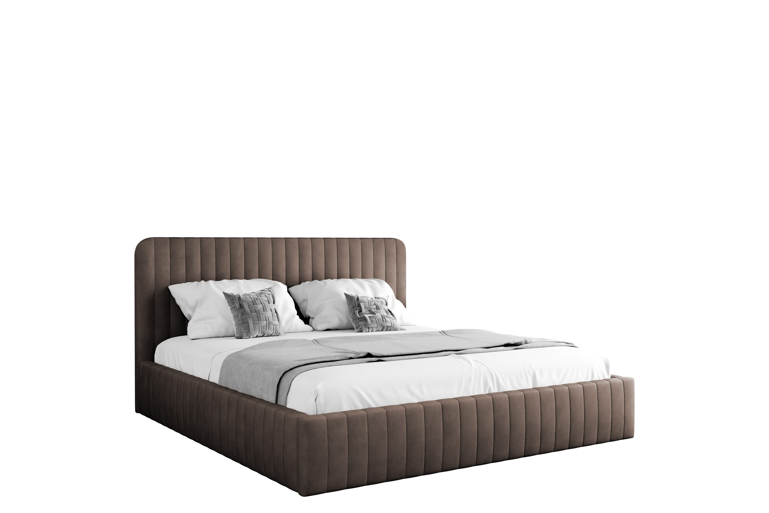 flanna sängram 160x200 cm - brun