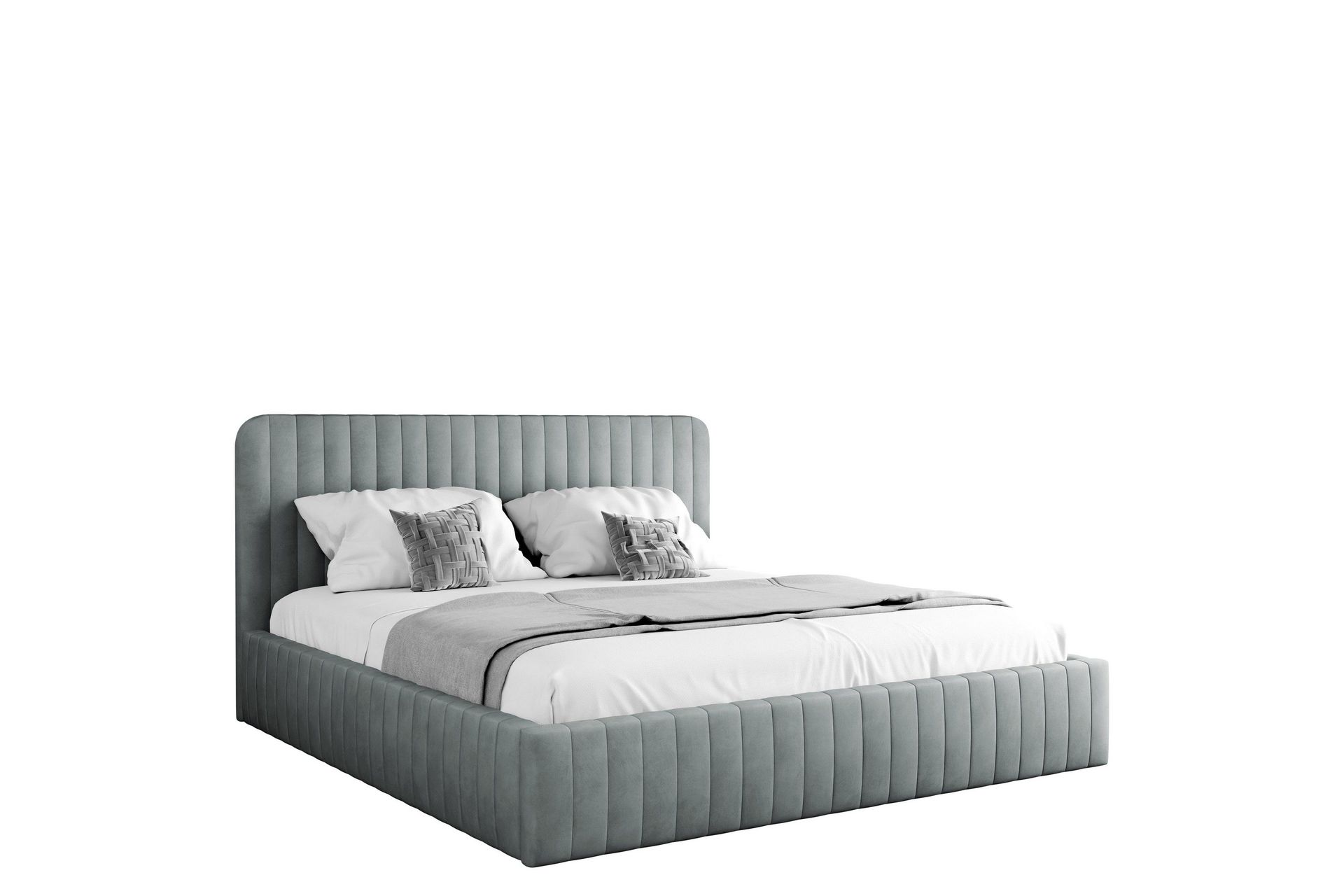 Flanna S&auml;ngram 160x200 cm - Ljusgr&aring;