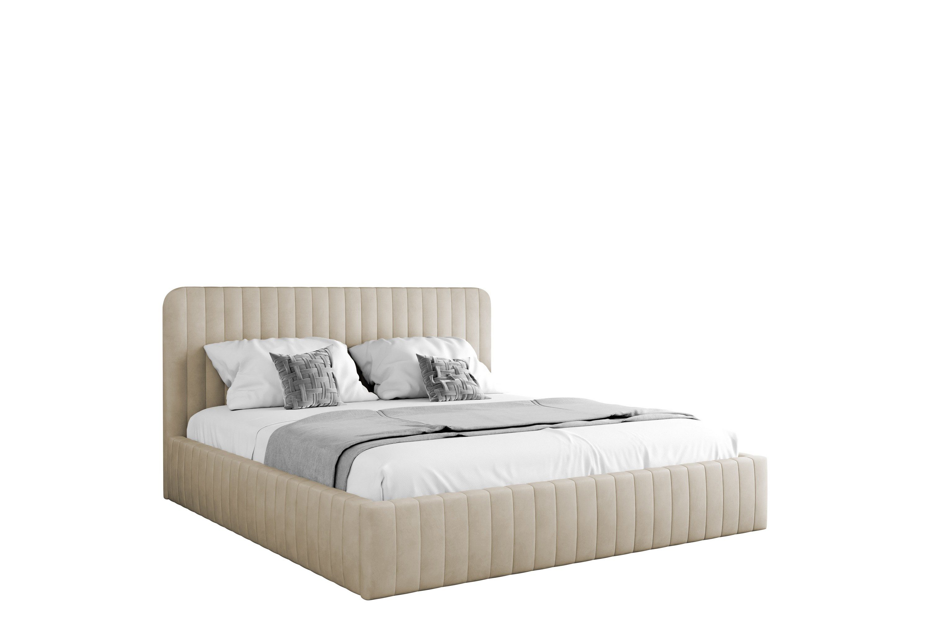 flanna sängram 180x200 cm - beige