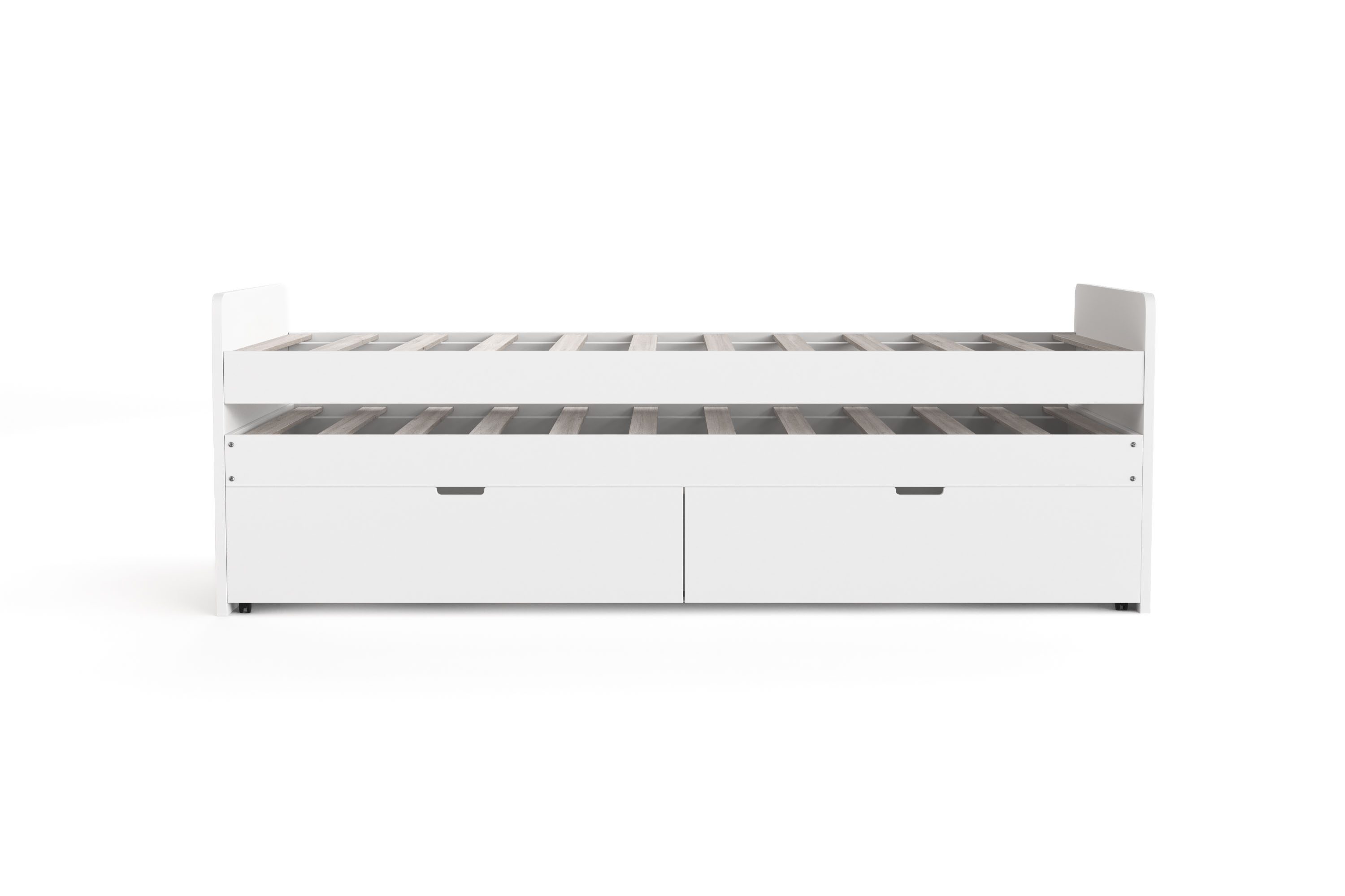 granvik sängram 90x200 cm utdragbar med extrasäng och förvaring - utan madrass -