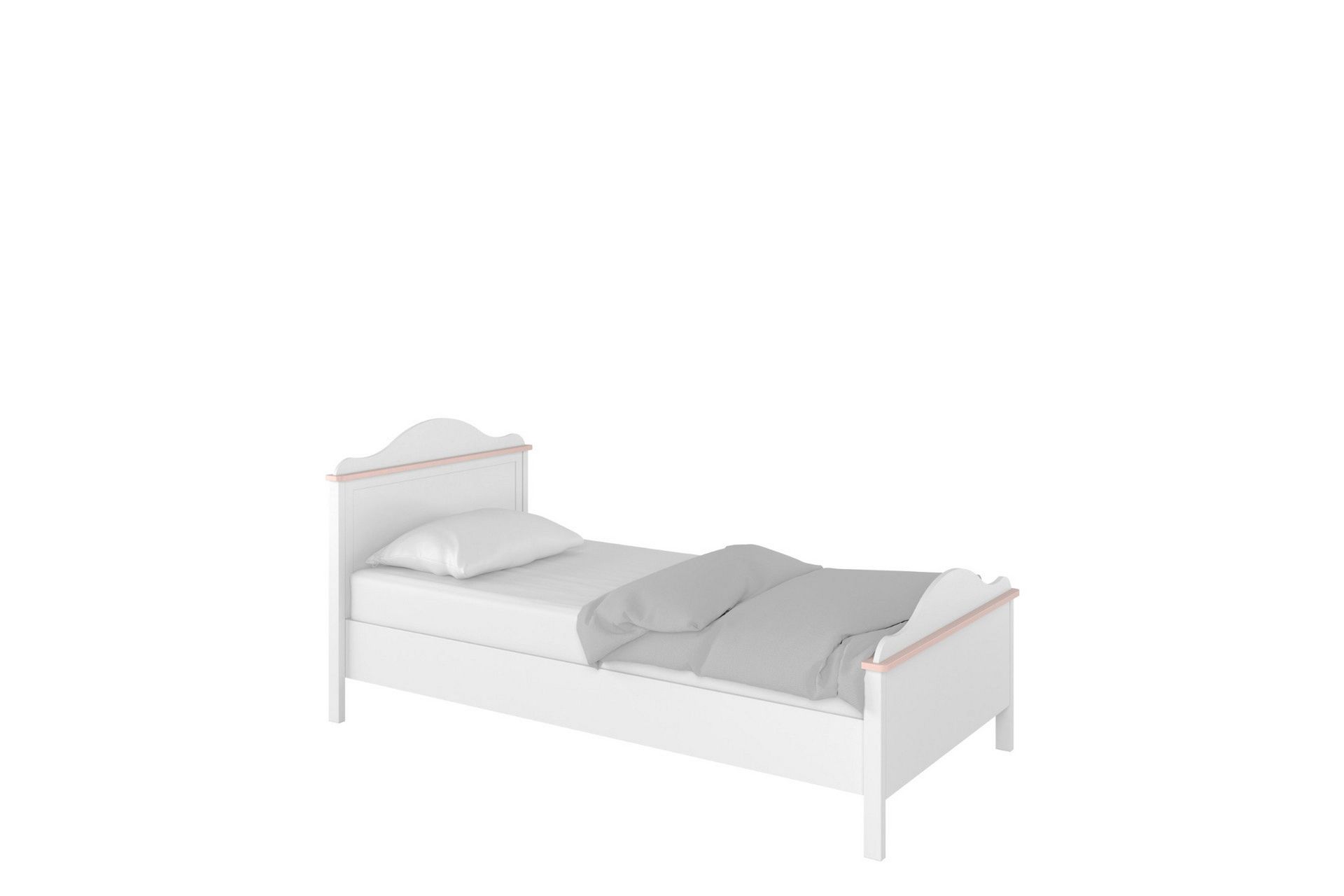 Hilts S&auml;ngram 90x200 cm - Vit/Rosa