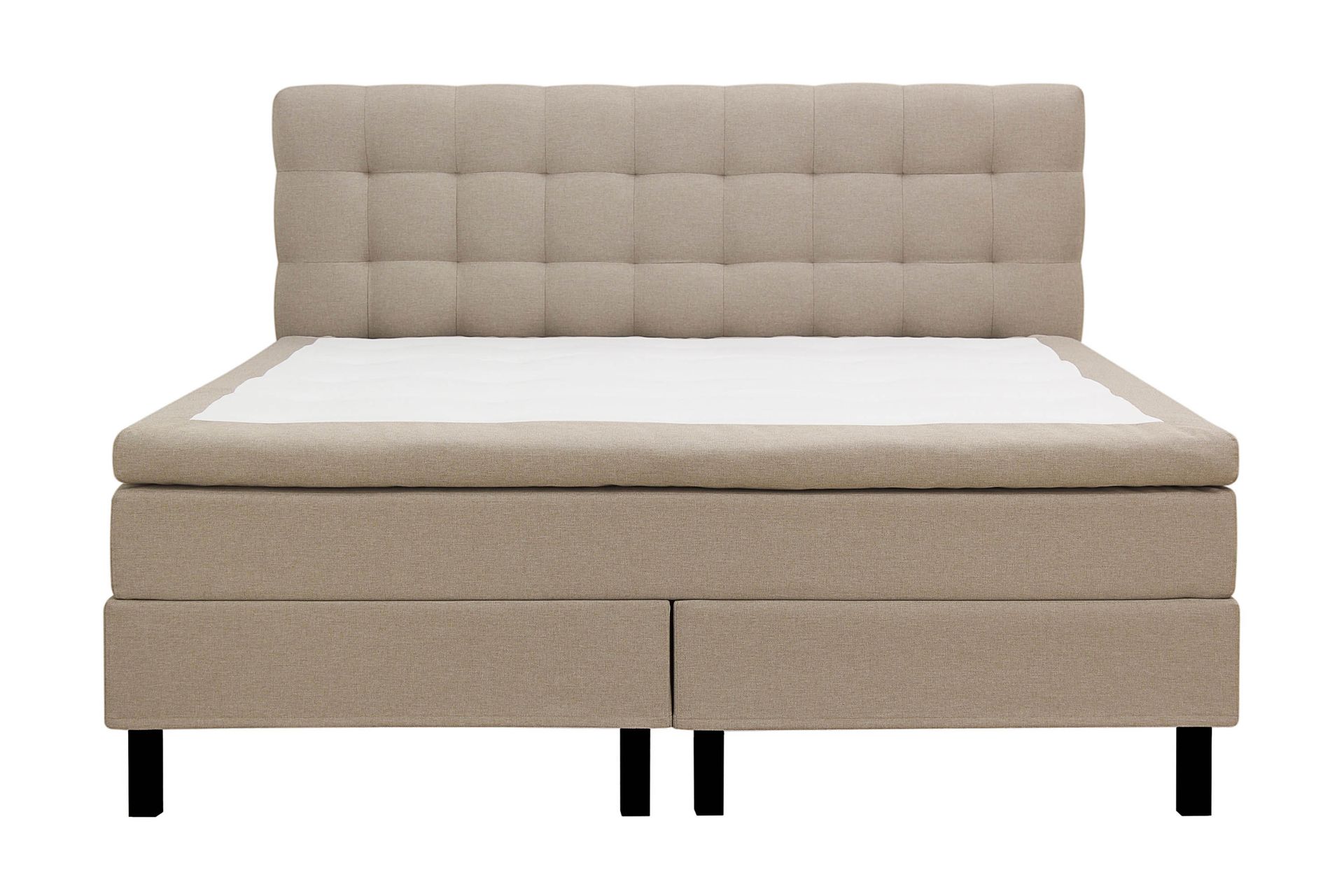 HVILA Classic Komplett Sängpaket 180x200 cm Kontinentalsäng med rutad sänggavel - Beige