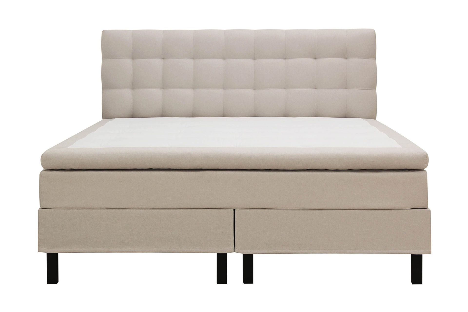 HVILA Classic Komplett Sängpaket 180x200 cm Kontinentalsäng med rutad sänggavel - Beige