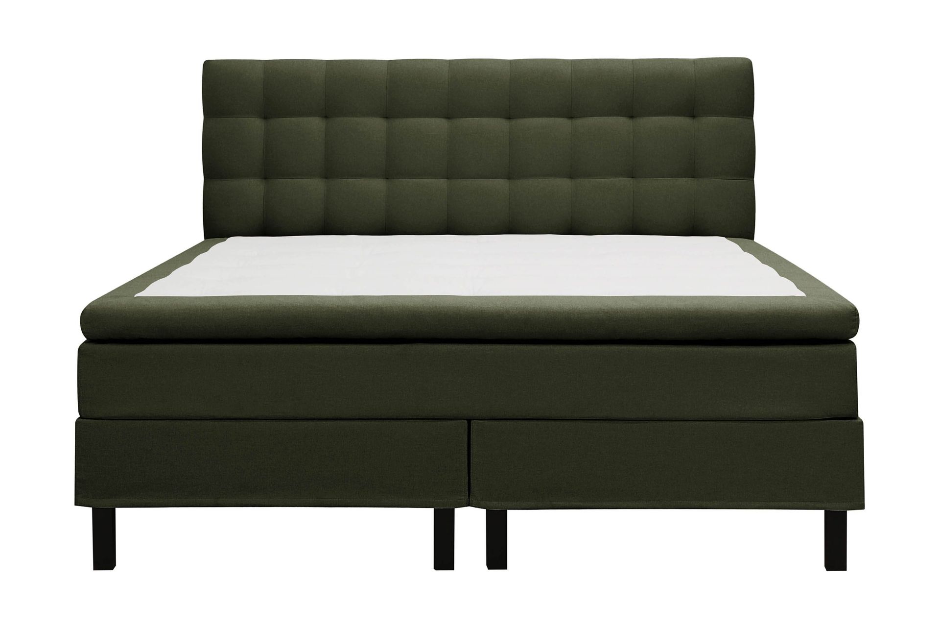 HVILA Classic Komplett Sängpaket 180x200 cm Kontinentalsäng med rutad sänggavel - Grön