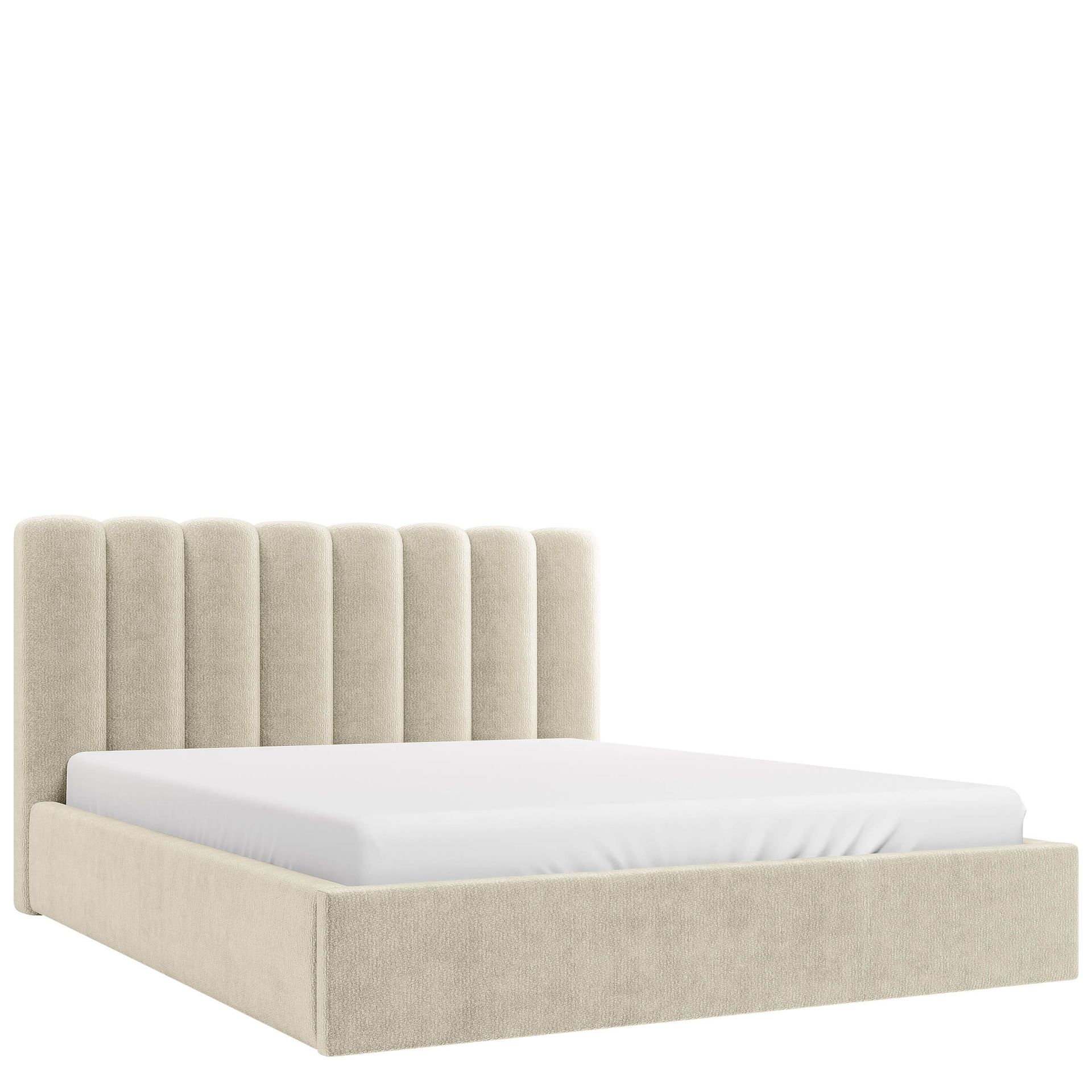 Isvik S&auml;ngram med f&ouml;rvaring 160x200 cm - beige