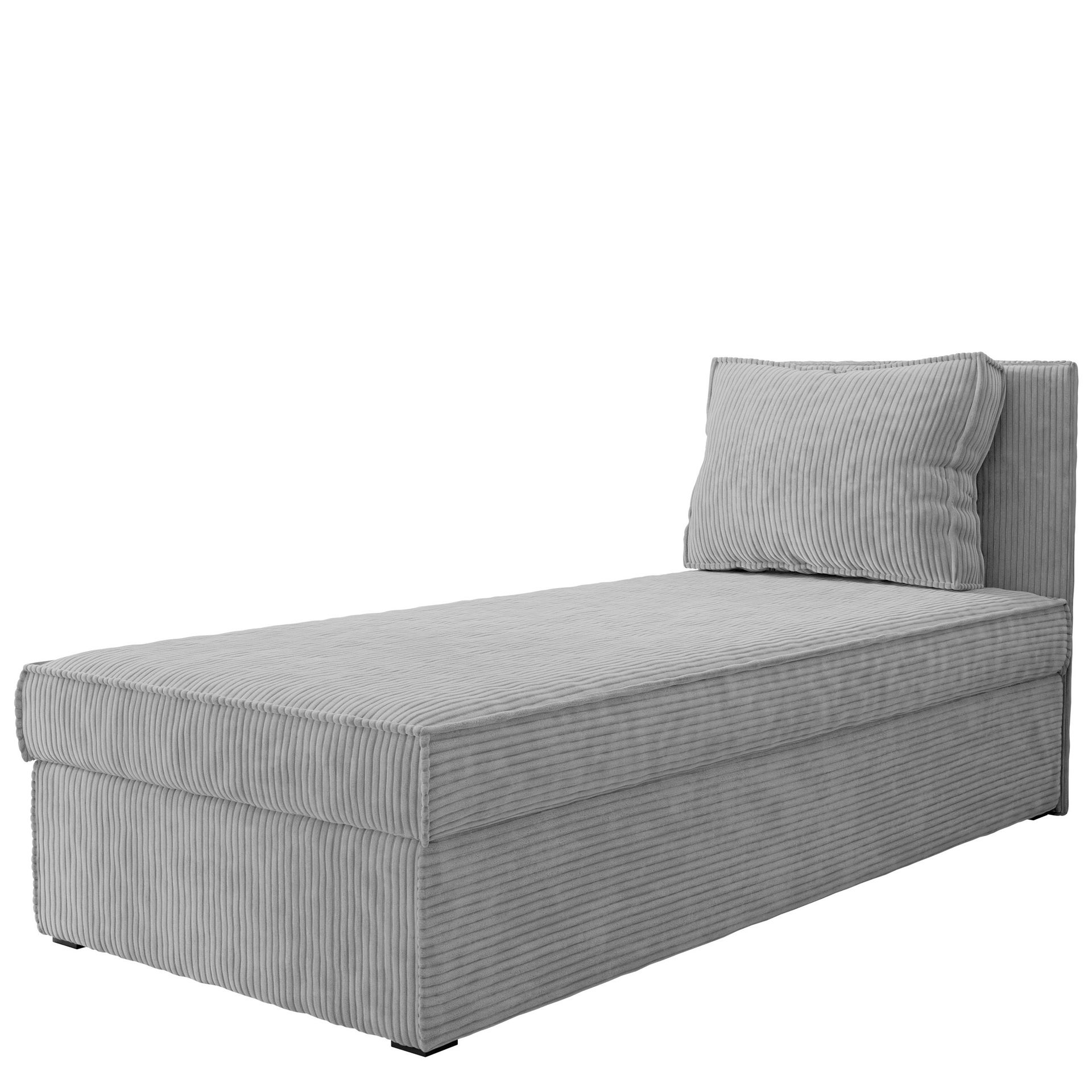 Kelven Liggfåtölj med förvaring 92x205 cm - grå