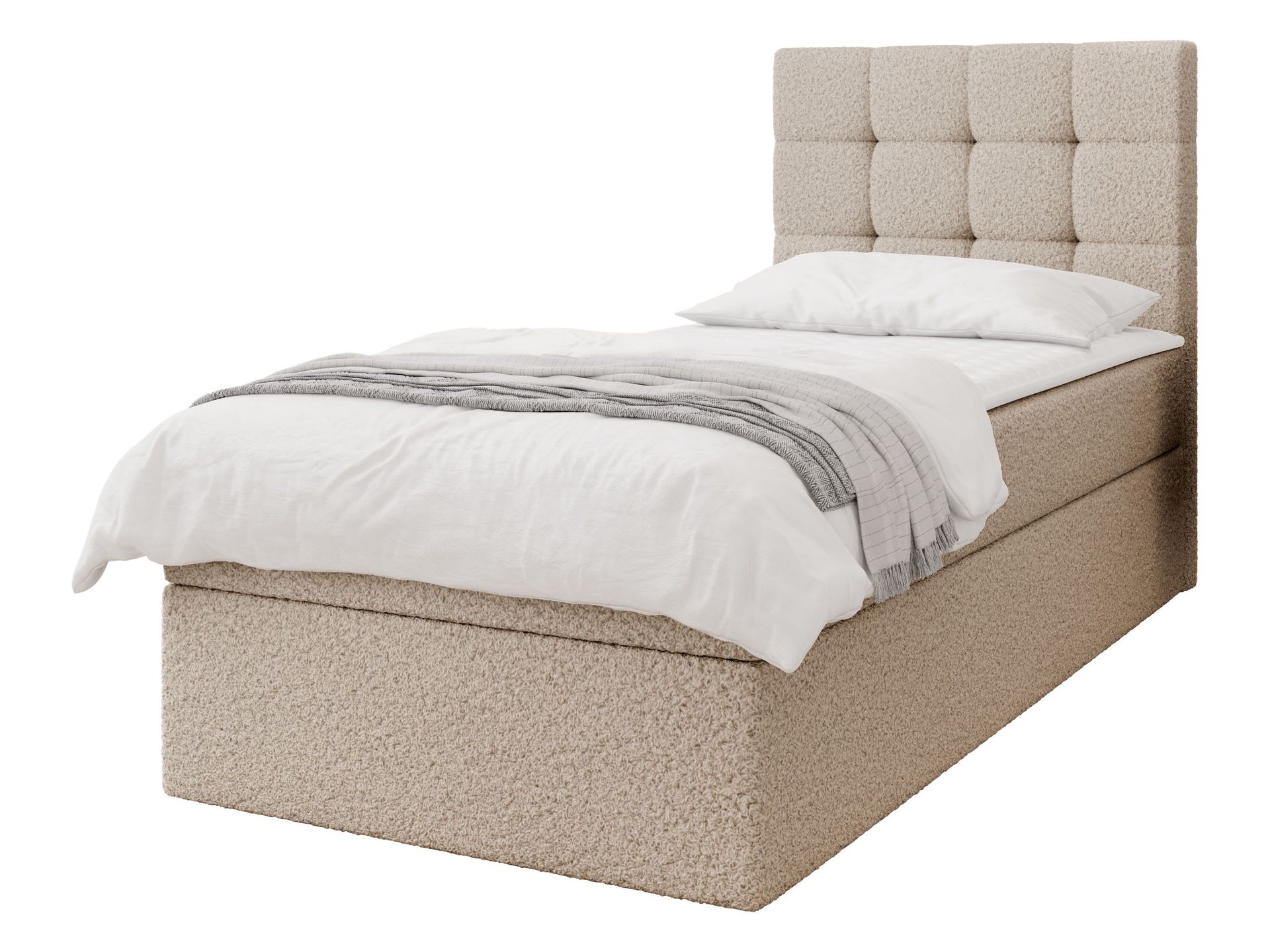 Kleiv Kontinentals&auml;ng med f&ouml;rvaring 80x200 cm - beige