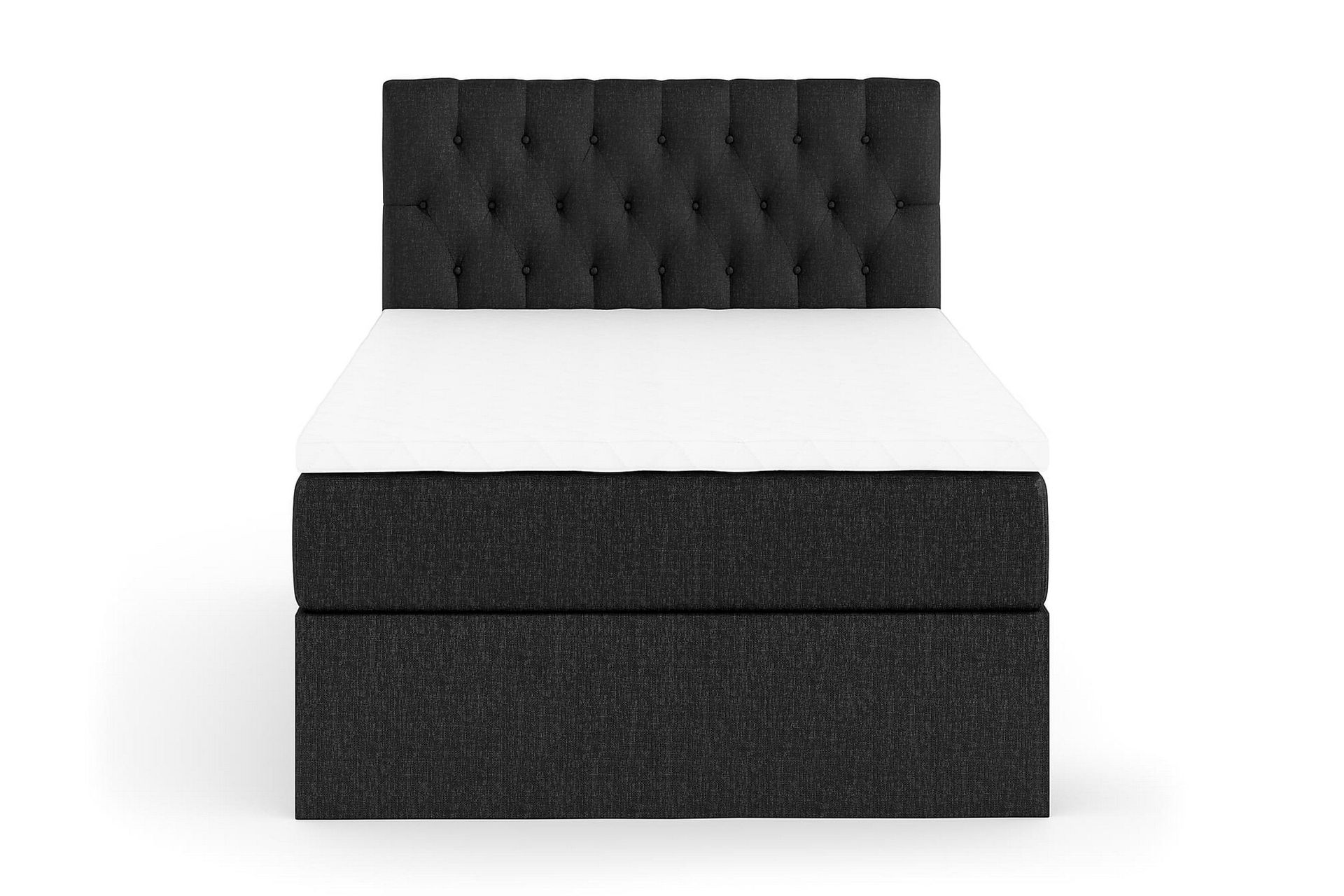 Boxy Box Bed 120x200 cm - Svart/Grå