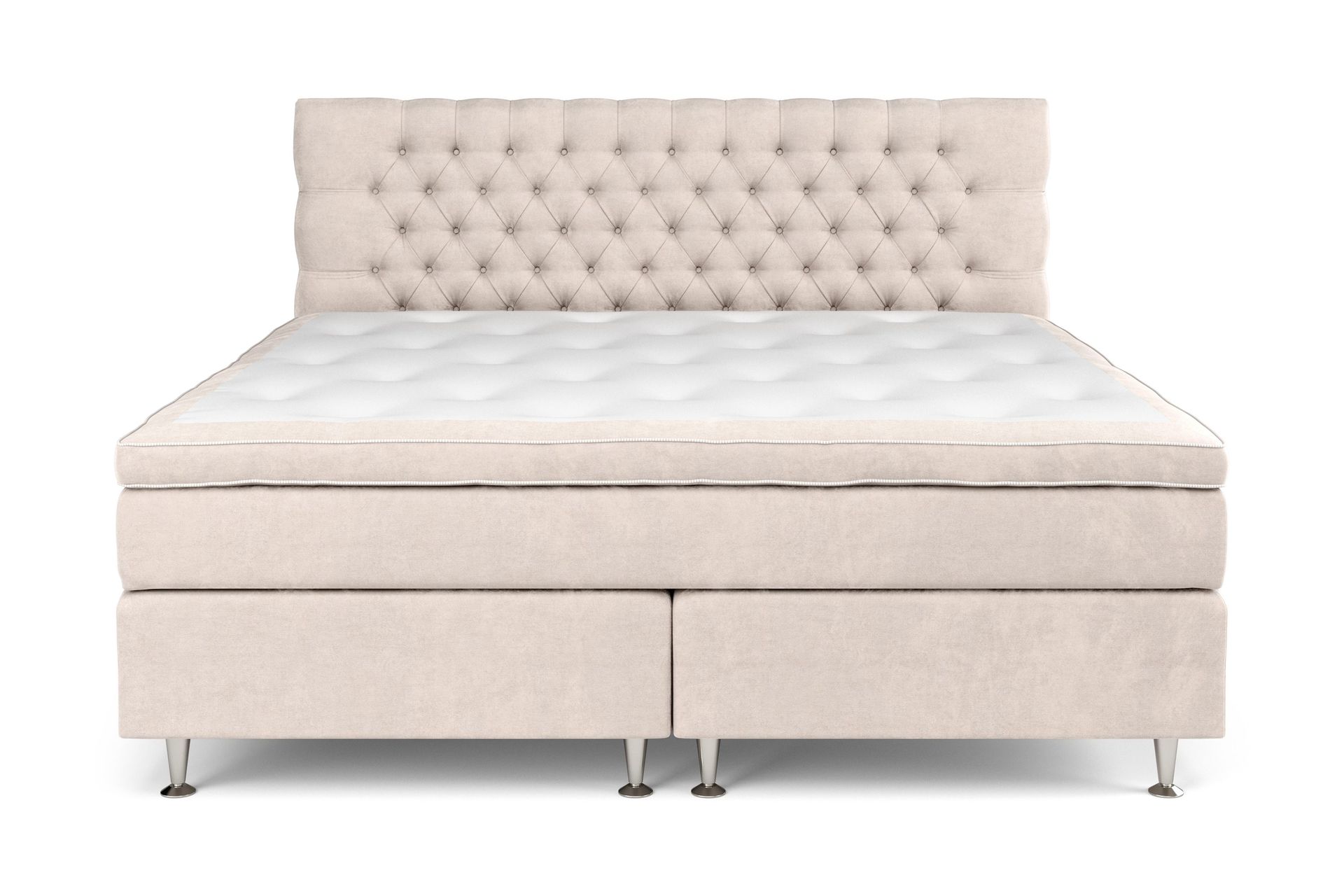 Celine Kontinentalsäng 210x210cm - Beige/Sammet