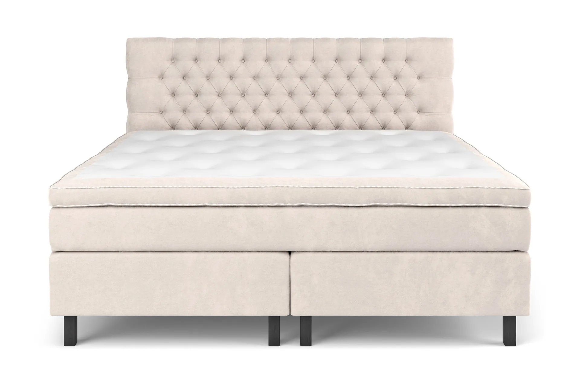 Celine Sängpaket 210x210cm - Beige/Sammet