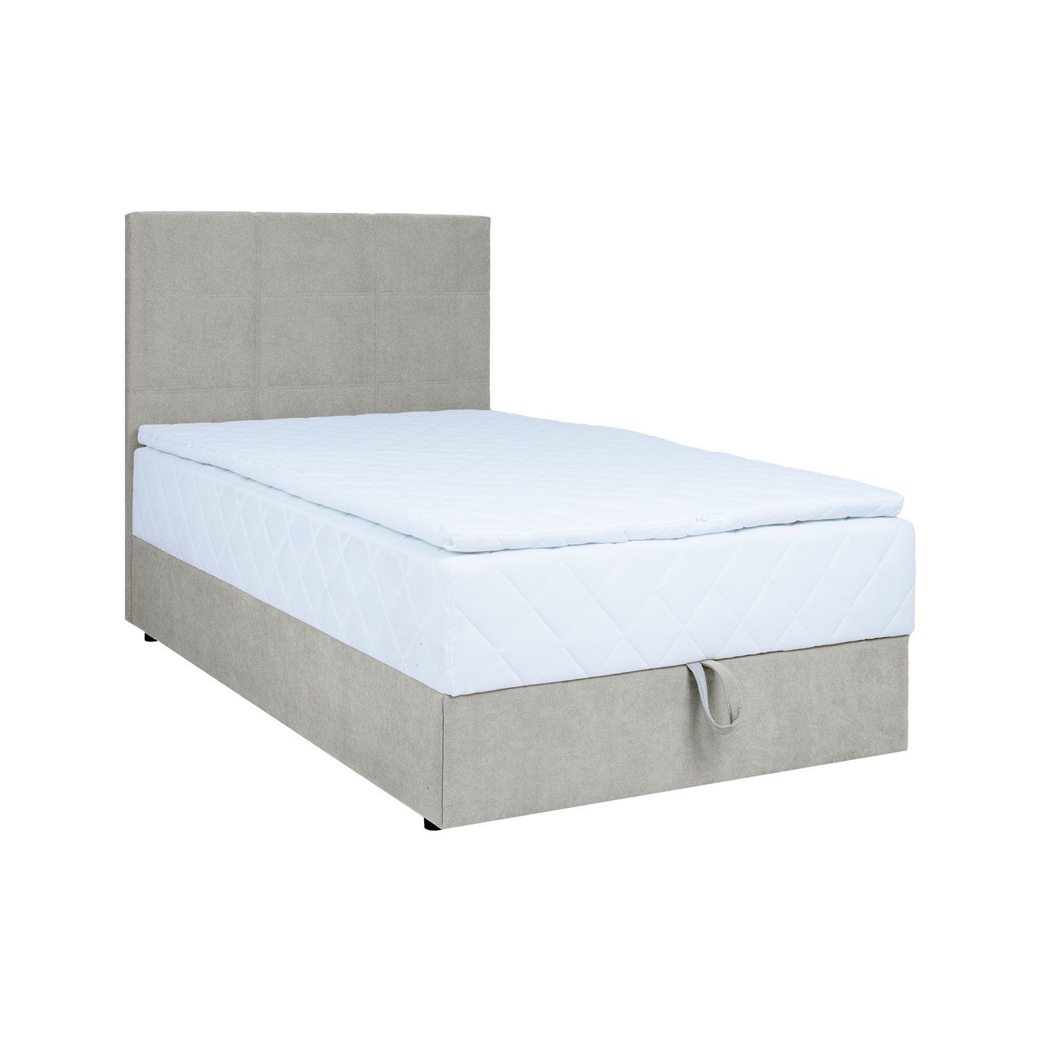 Kontinentalsäng Kalen med madrass 90x200 cm - mörkbeige