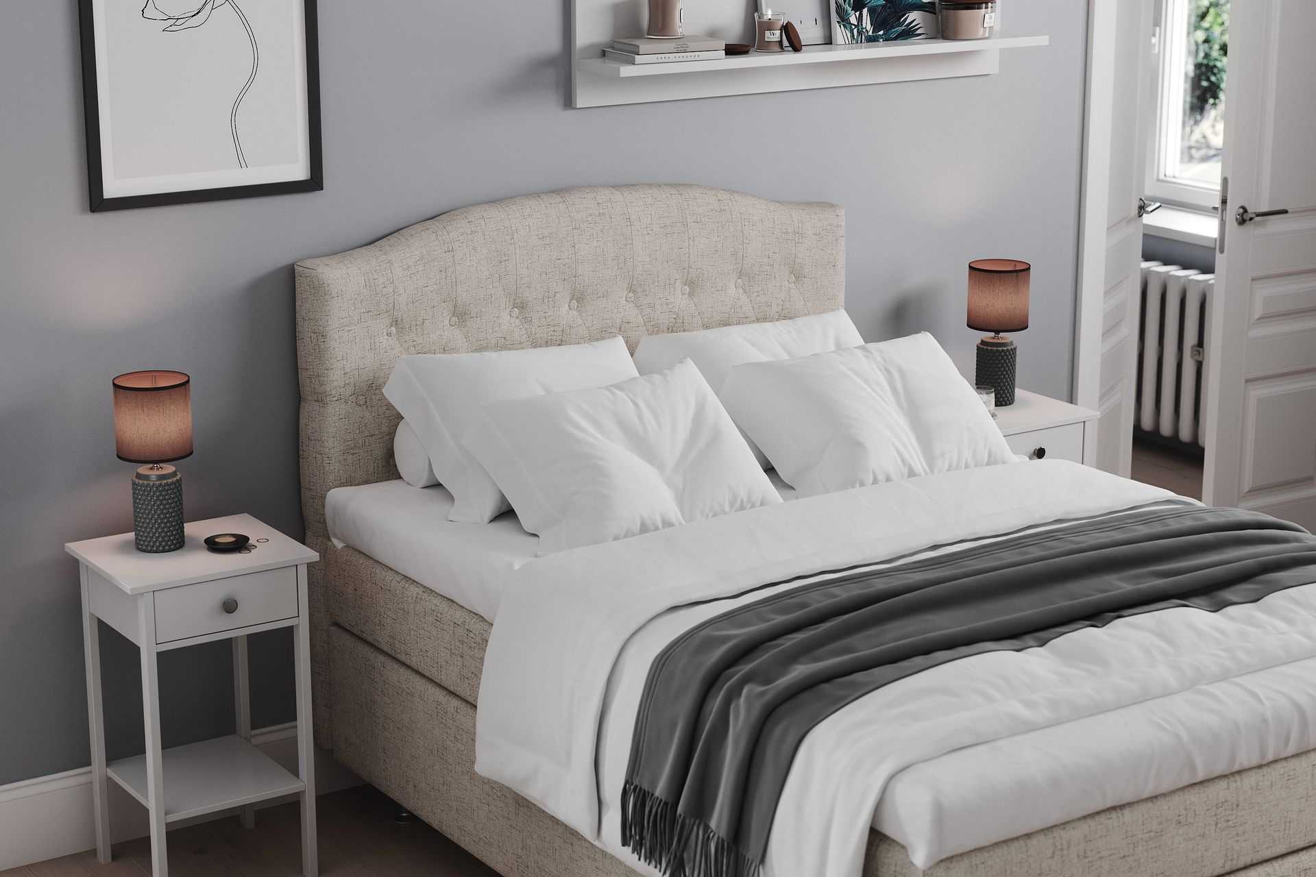 Belda Kontinentalsäng 140x200Fast - Beige