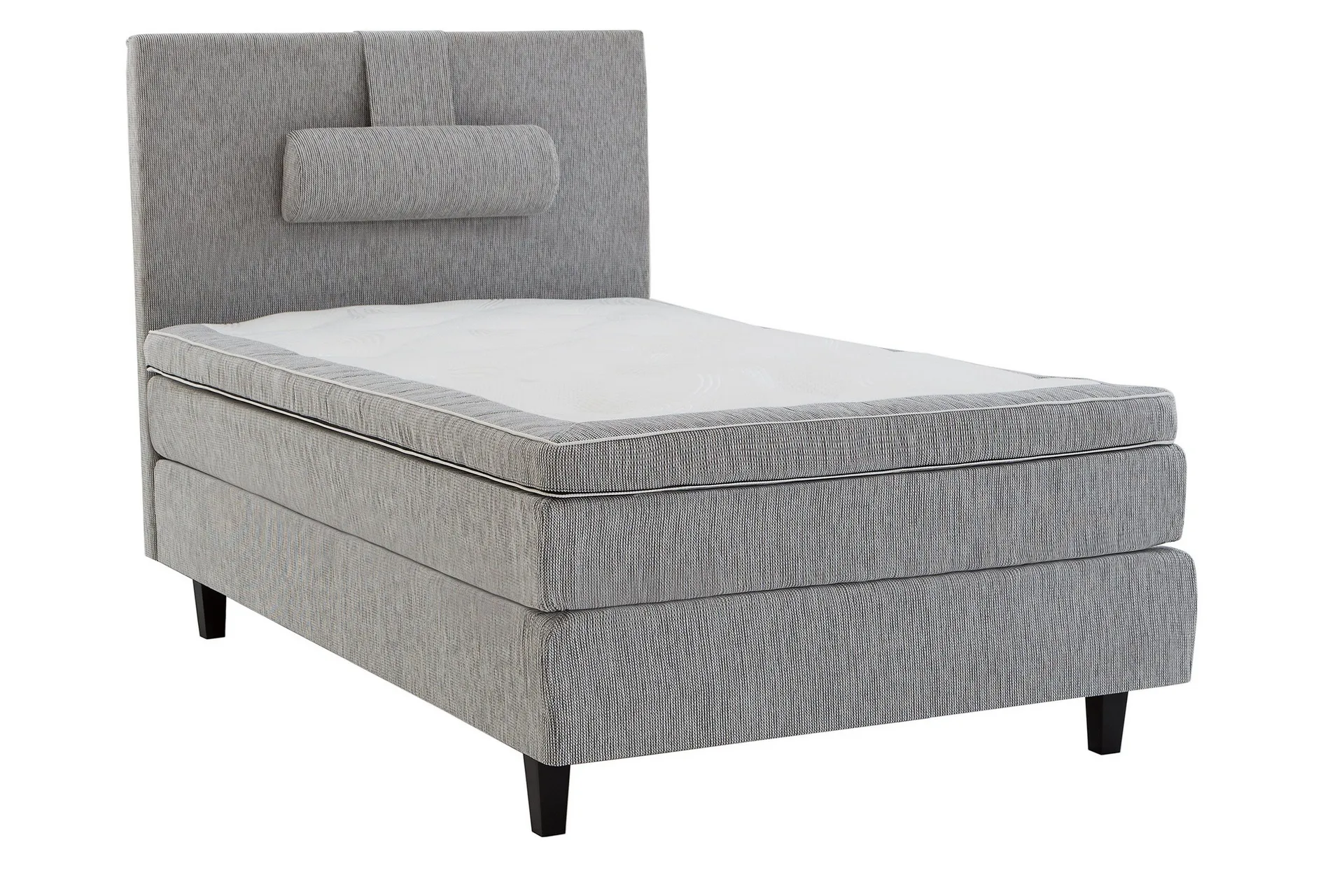 Charleston Kontinentalsäng 120x200 Fast Polyeterskum - Ljusgrå