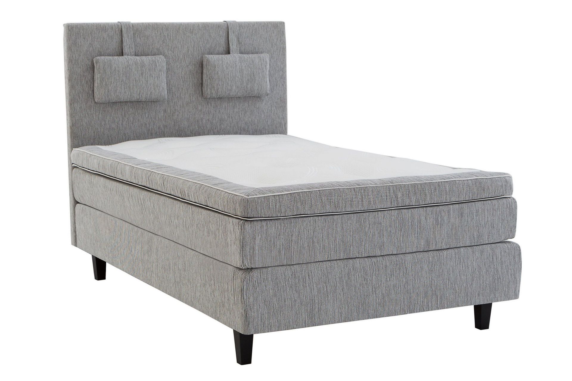 Charleston Kontinentalsäng 140x200 Fast Polyeterskum - Ljusgrå