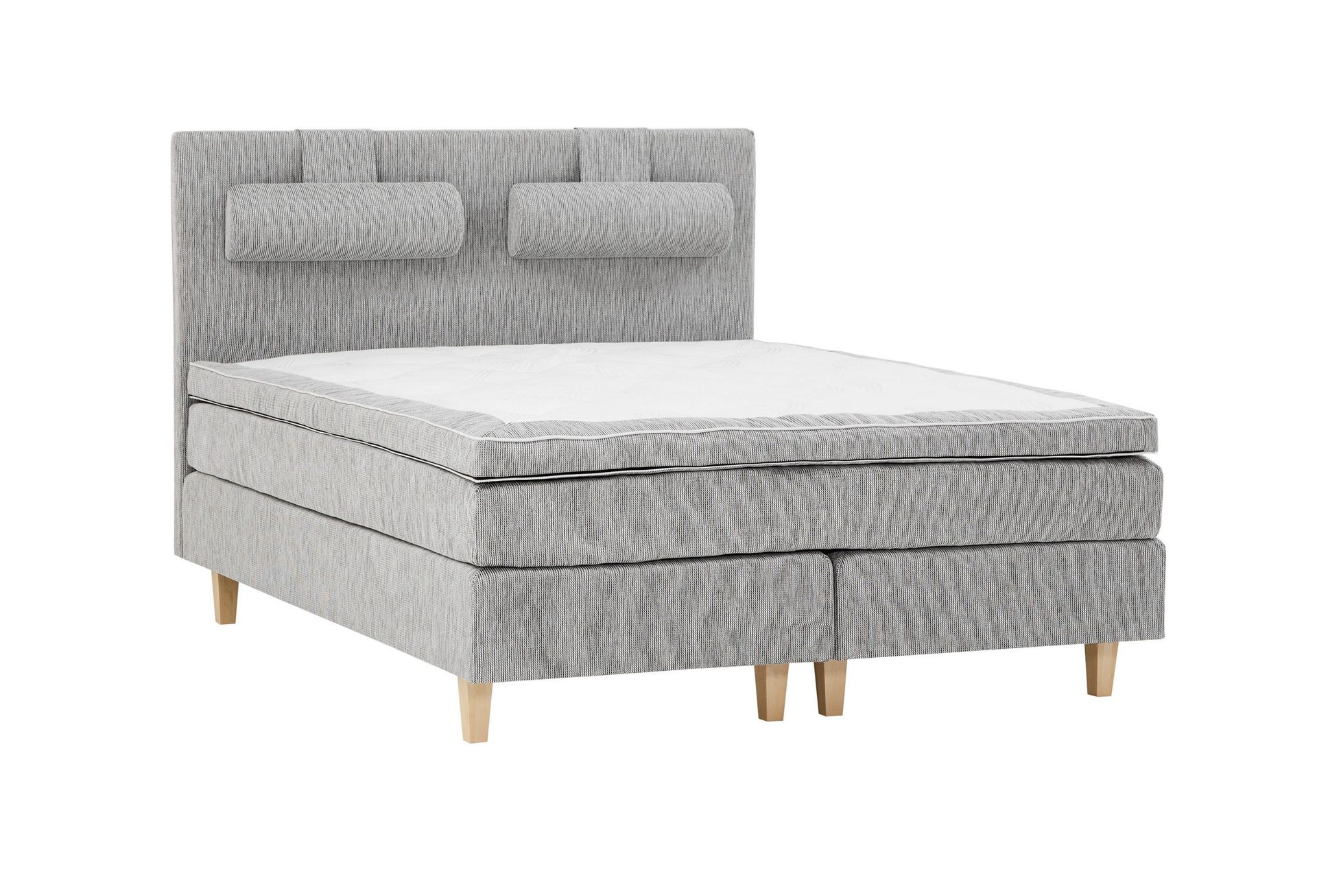Charleston Kontinentalsäng 160x200 Fast Polyeterskum - Ljusgrå