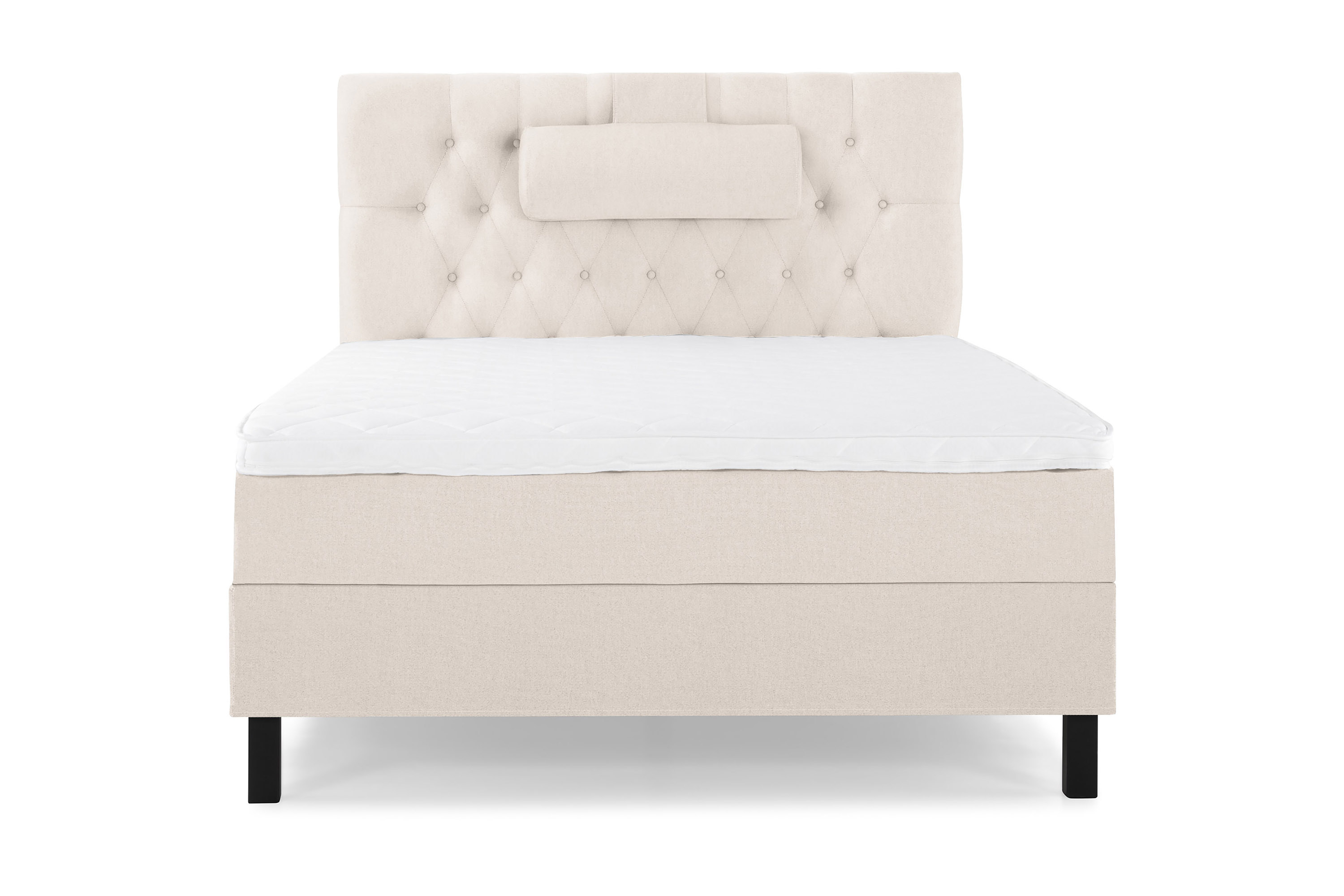 Komplett Sängpaket Olivia 120x200 Diamant Sänggavel Beige Skum Nackkudde Stor