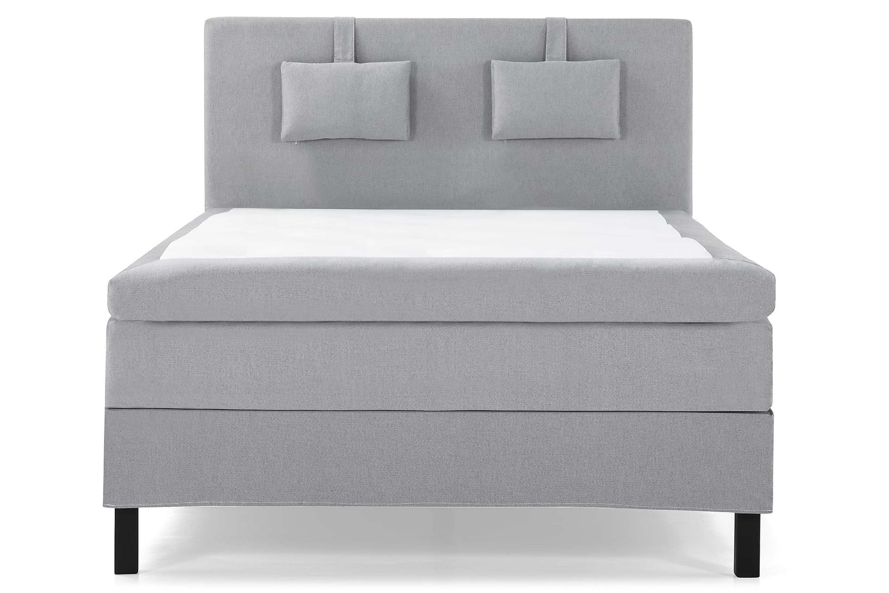 Komplett Sängpaket Olivia 140x200 Slät Sänggavel MellangråMemory Nackkudde Liten