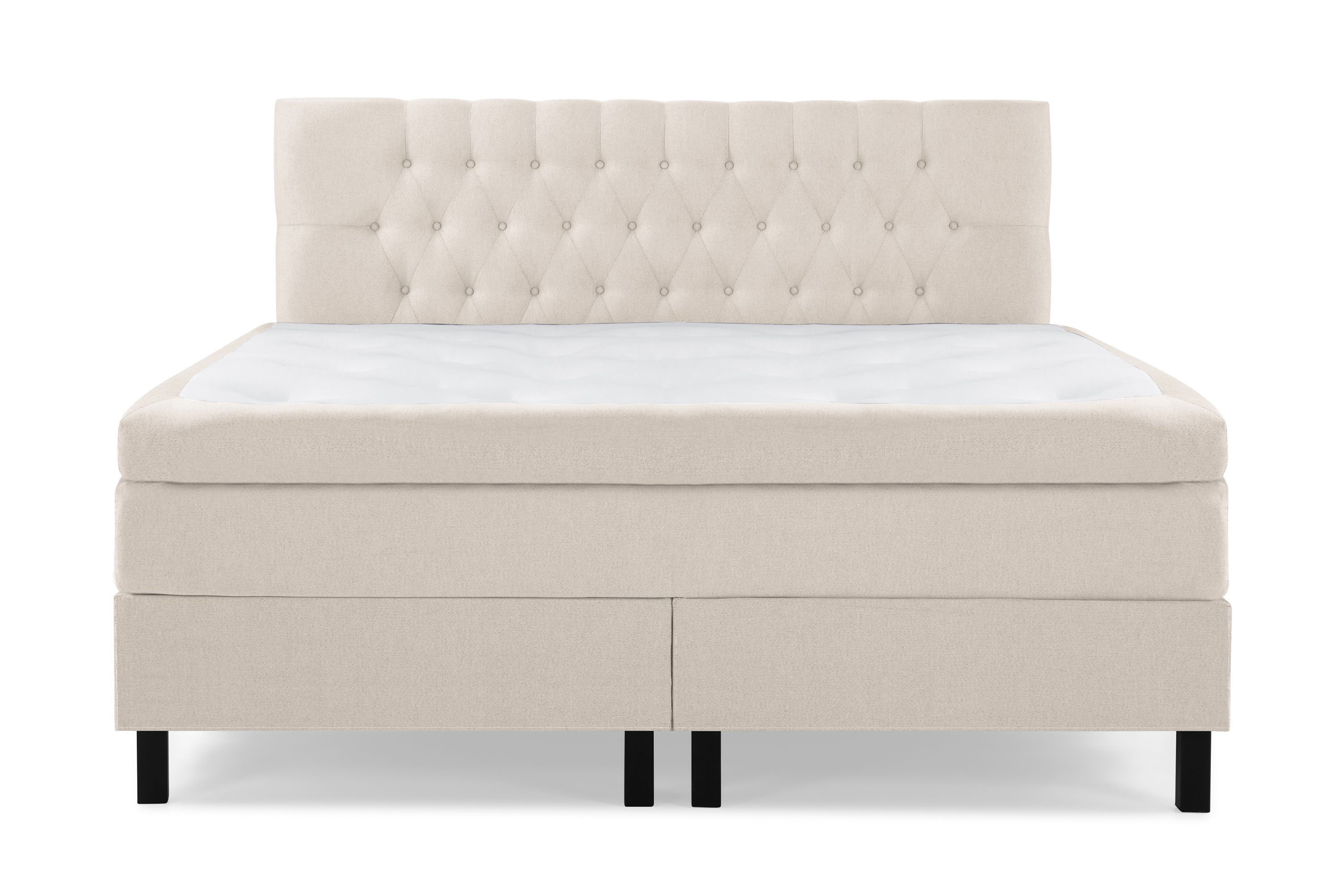Komplett Sängpaket Olivia 160x200 Diamant Sänggavel Beige Memory