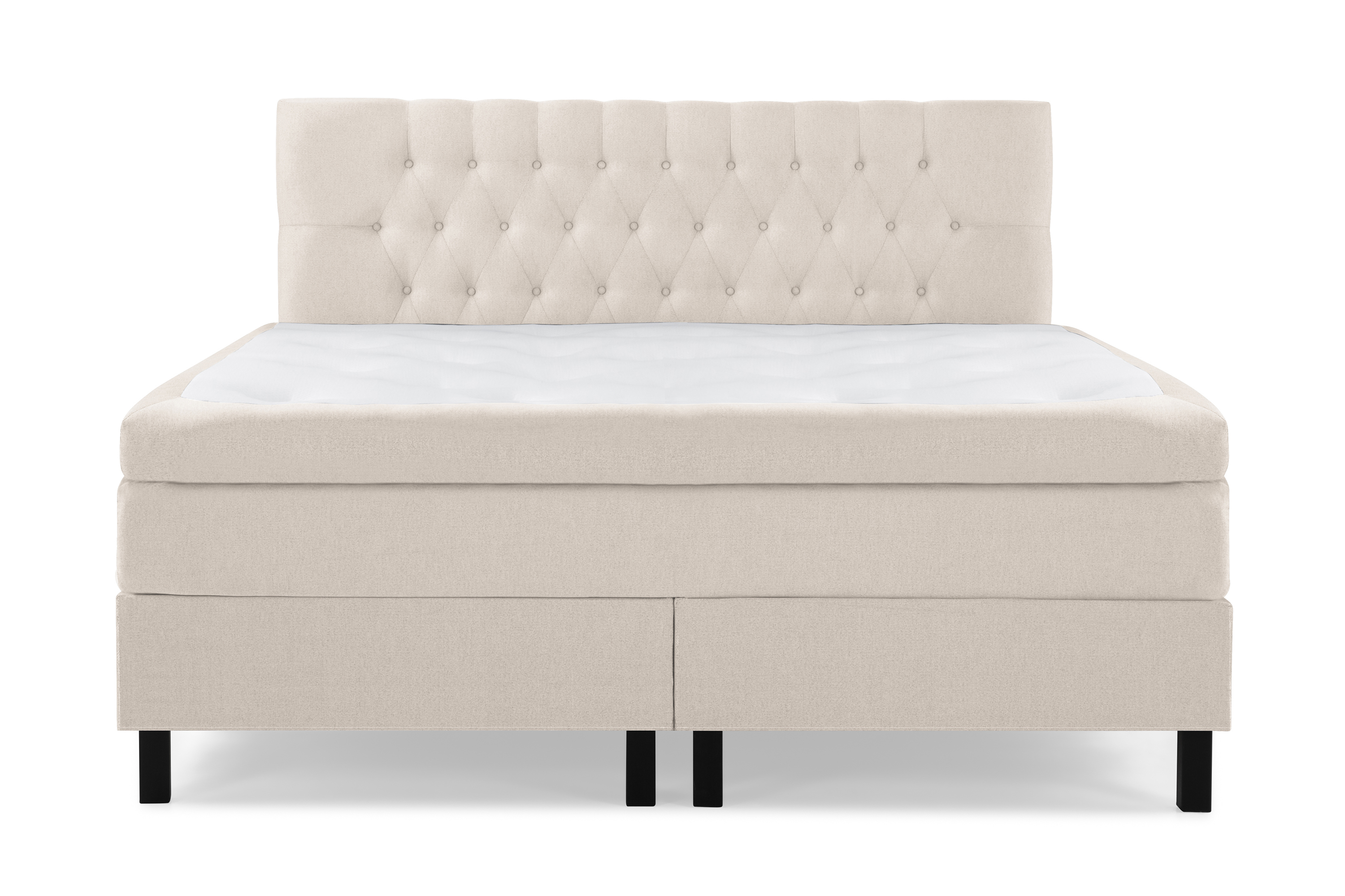 Komplett Sängpaket Olivia 160x200 Diamant Sänggavel Beige Polyeter