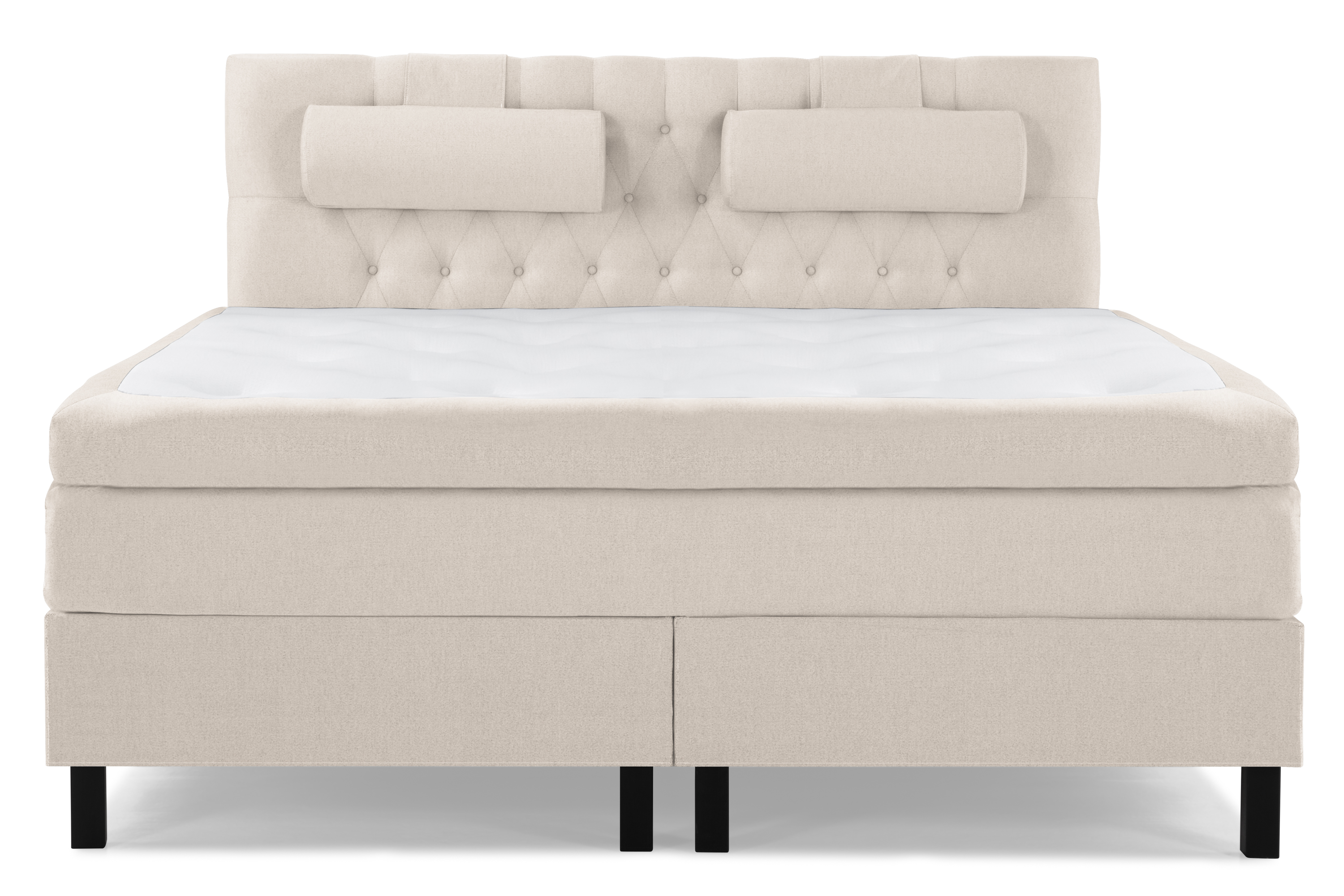 Komplett Sängpaket Olivia 160x200 Diamant Sänggavel Beige Polyeter Nackkudde Stor