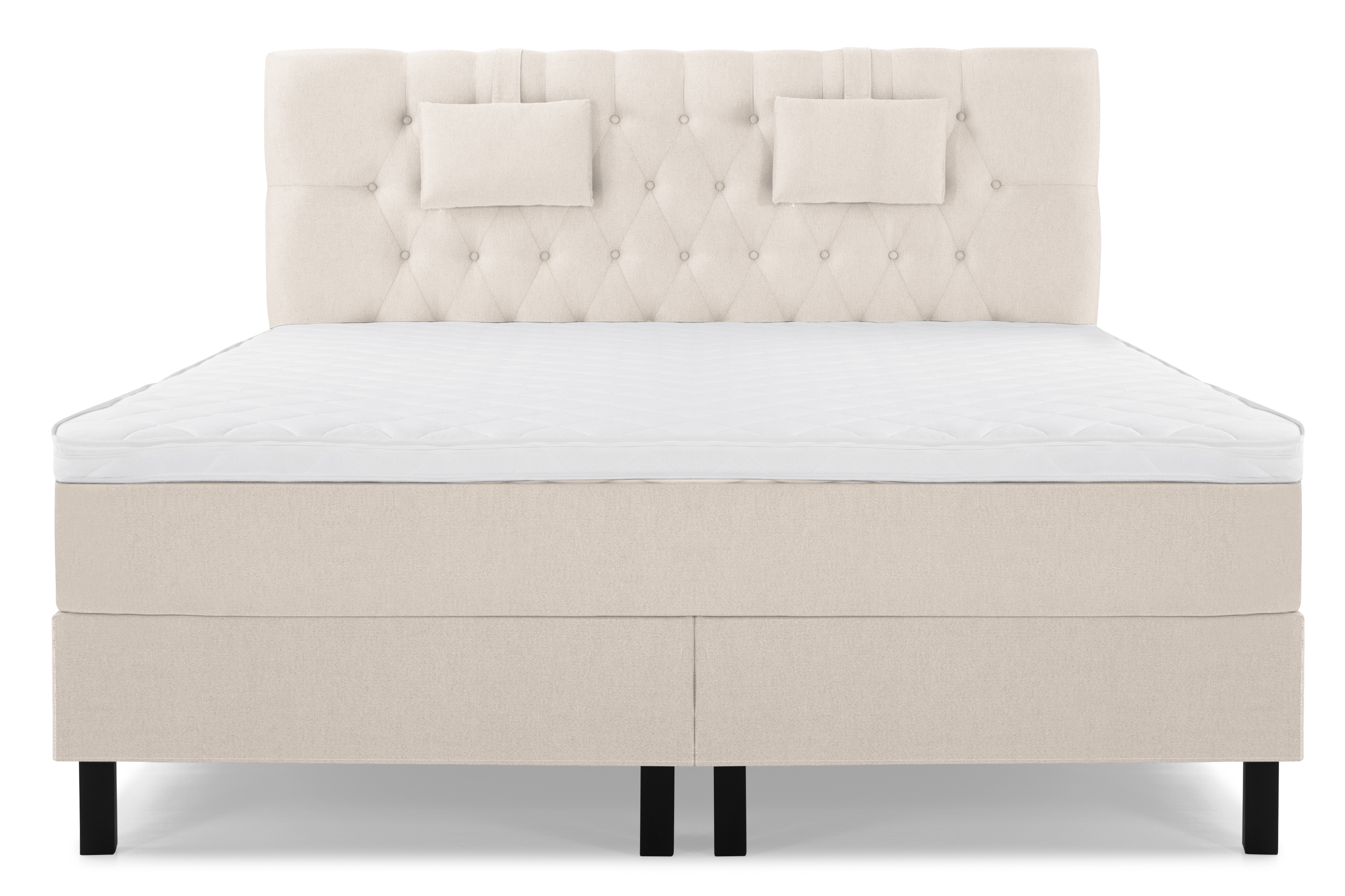 Komplett Sängpaket Olivia 180x200 Skum Diamant Sänggavel Beige