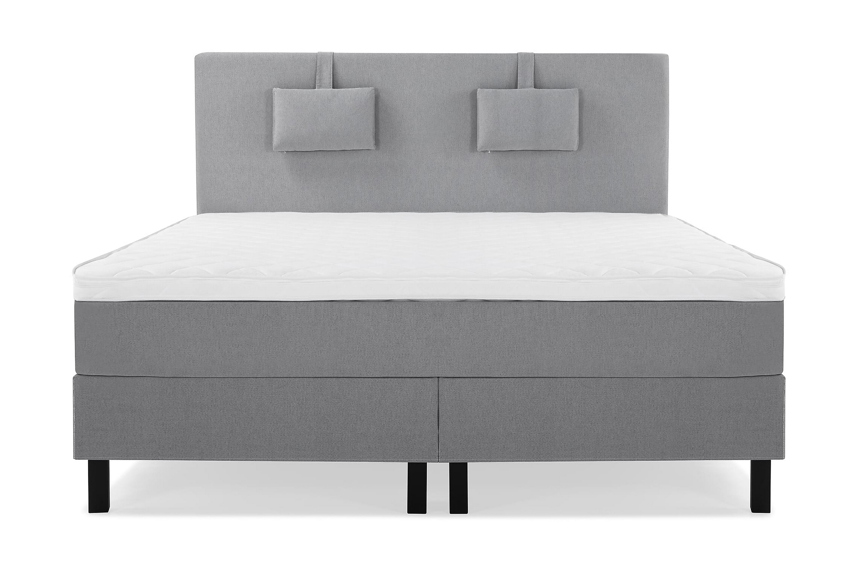 Komplett Sängpaket Olivia 180x200 Skum MellangråSänggavel Slät Sänggavel SmåKuddar