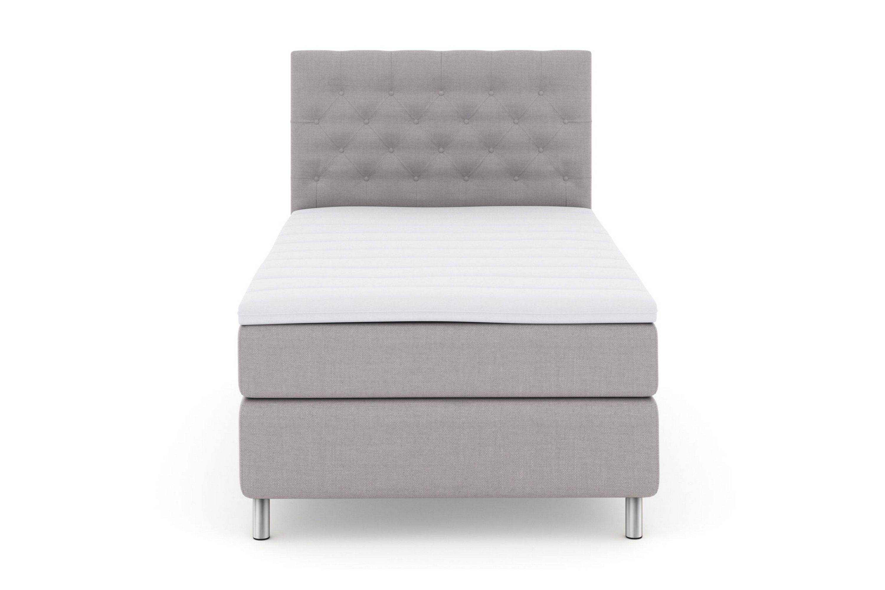Kontinentalsäng Choice No 3 120x200 Fast LjusgråMetall