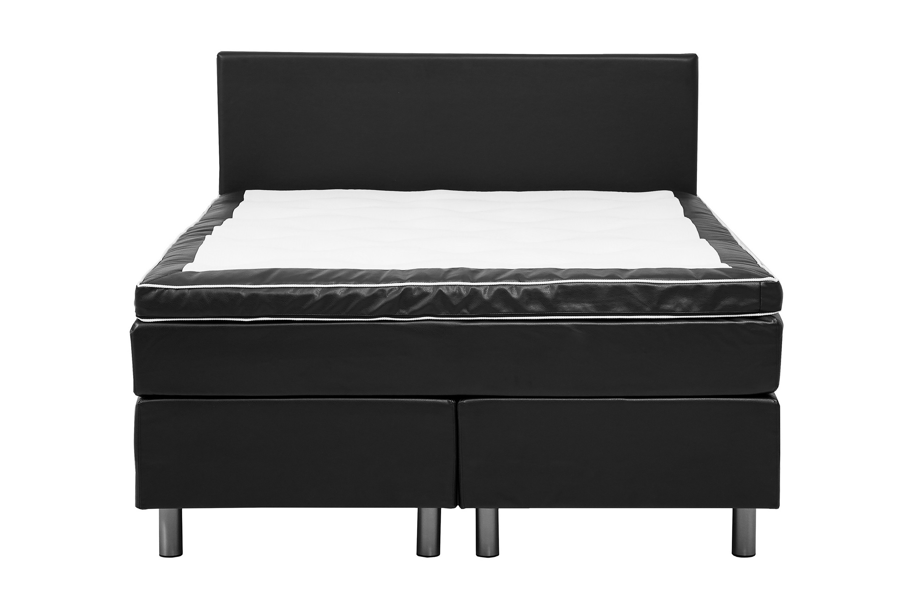 Kontinentalsäng Grand XL 210x210 Ecoläder Svart