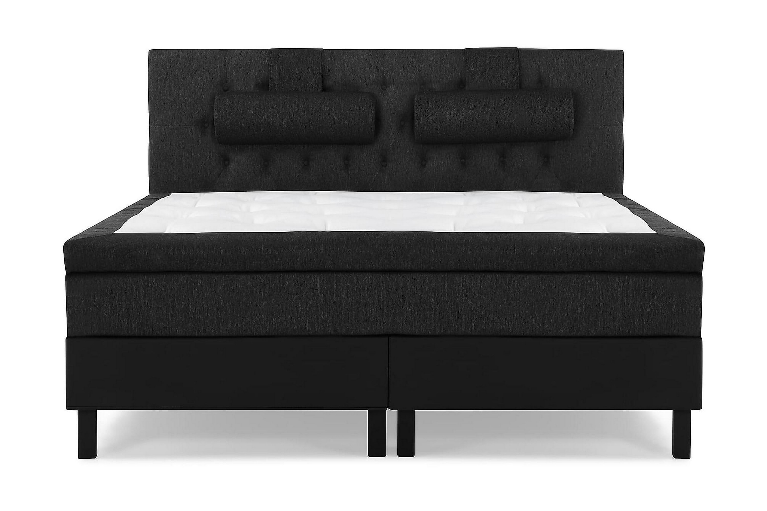 Kontinentalsäng Olivia 160x200 Polyeter SvartGrå