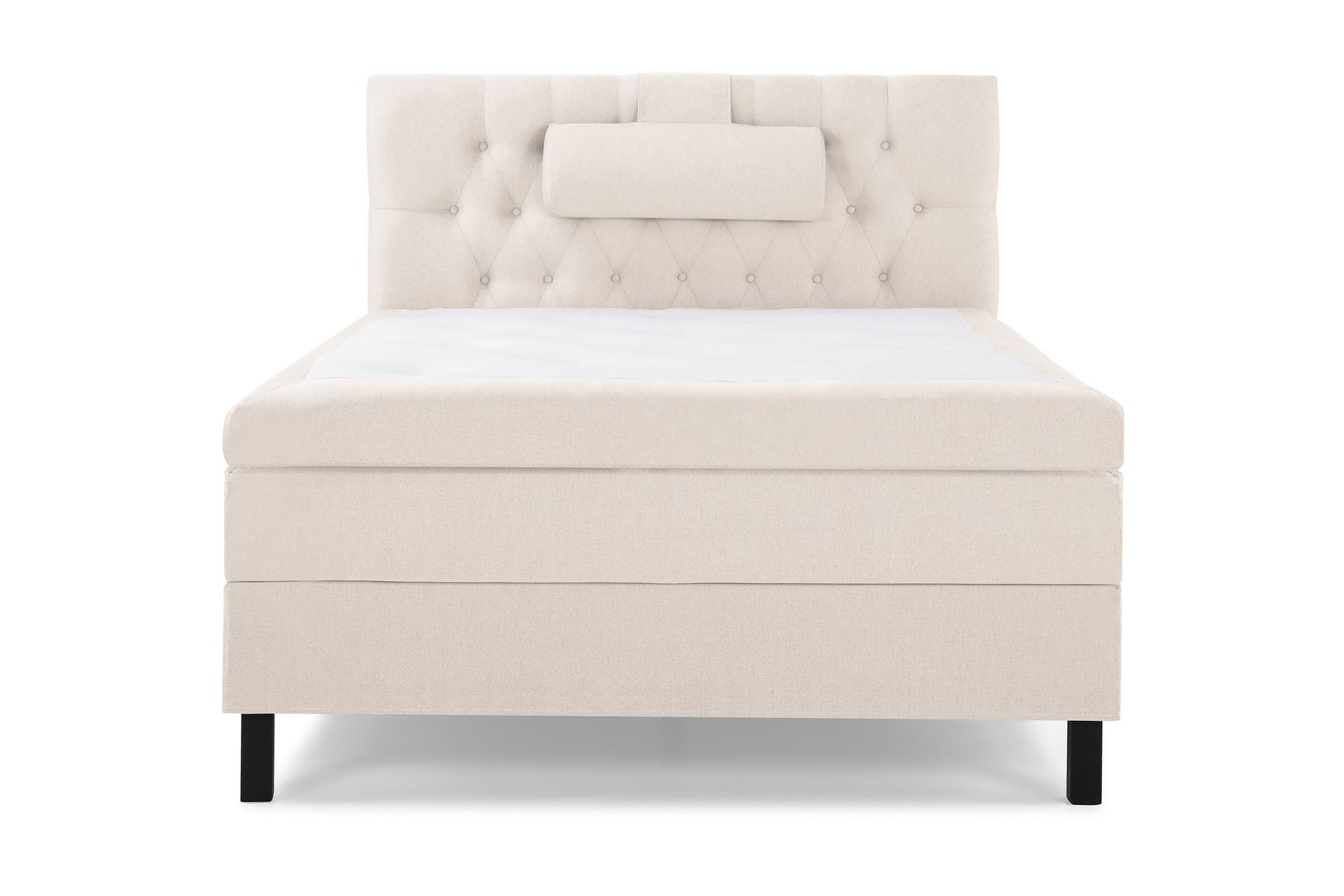 Lucky Komplett Sängpaket 120x200 Polyeter Diamant Sänggavel - Nackkudde Stor Beige
