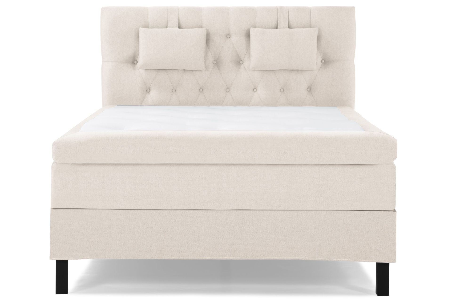 Lucky Komplett Sängpaket 140x200 Latex Diamant Sänggavel - Nackkudde Liten Beige