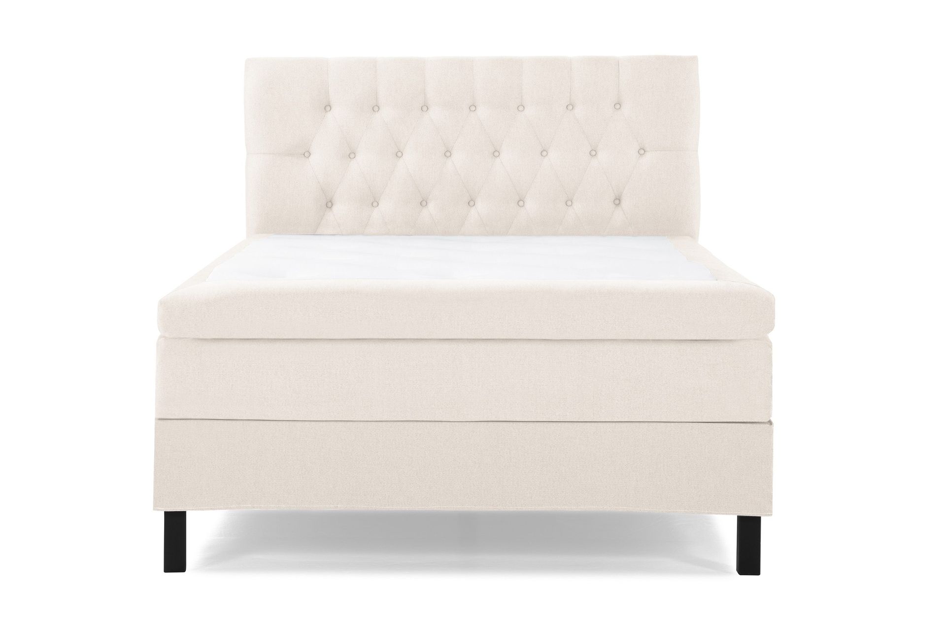 Lucky Komplett Sängpaket 140x200 Memory Diamant Sänggavel - Beige