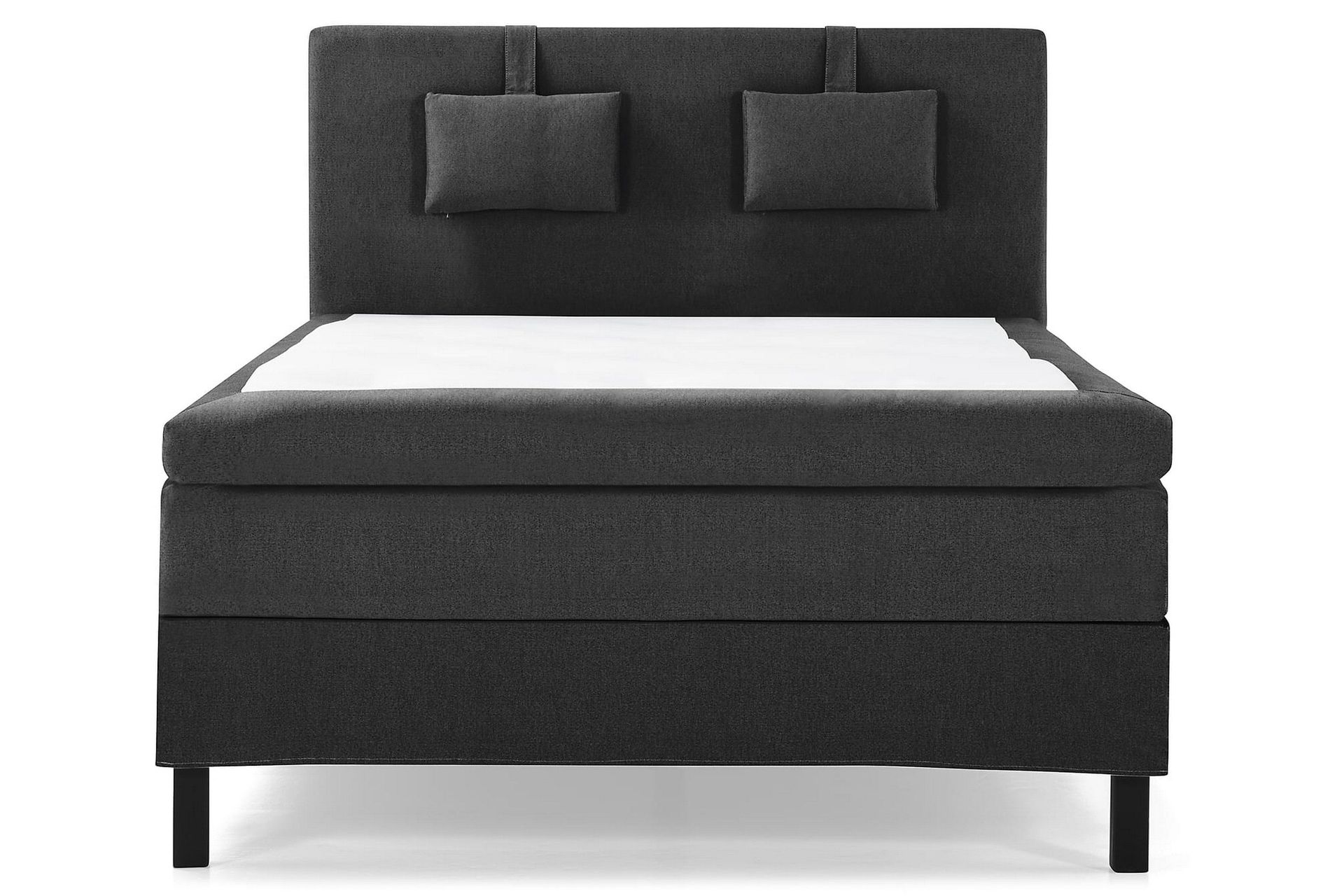 Lucky Komplett Sängpaket 140x200 Polyeter Slät – Nackkudde Liten Svart/Grå