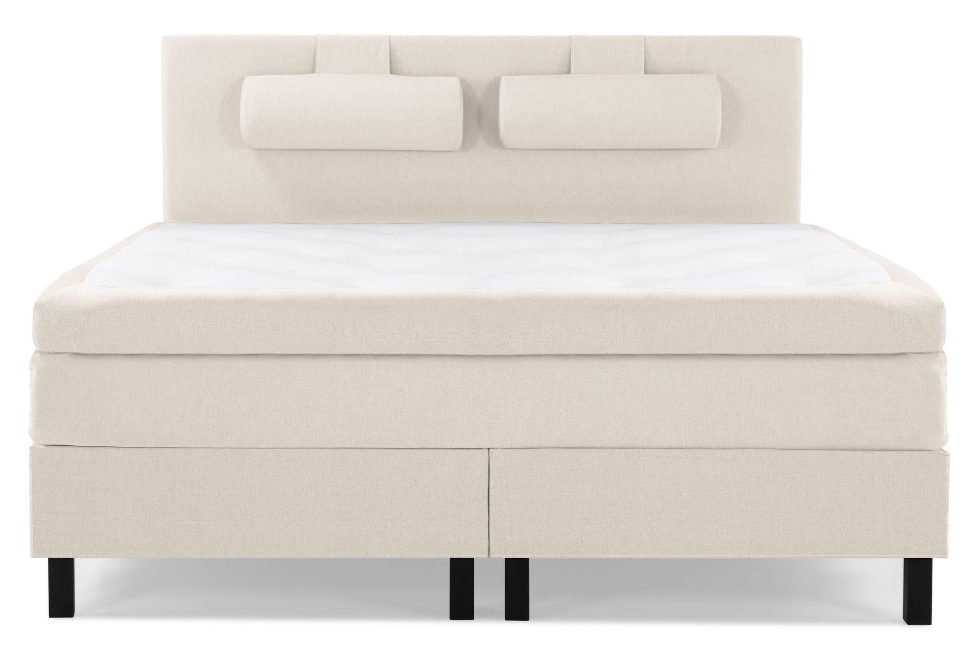 Lucky Komplett Sängpaket 160x200 Memory Slät Sänggavel - Nackkudde Stor Beige
