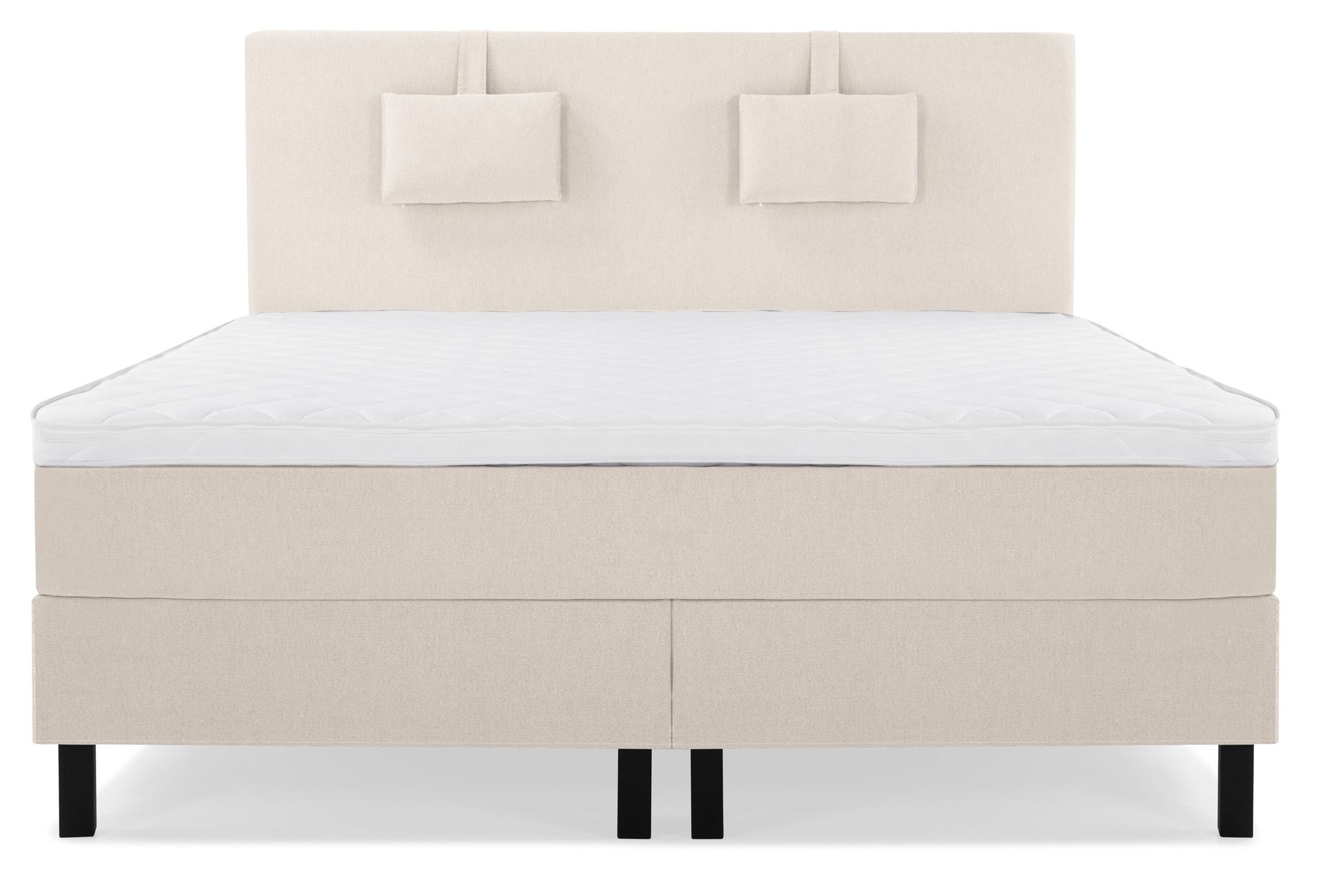 Lucky Komplett Sängpaket 160x200 Skum Slät Sänggavel - Nackkudde Liten Beige