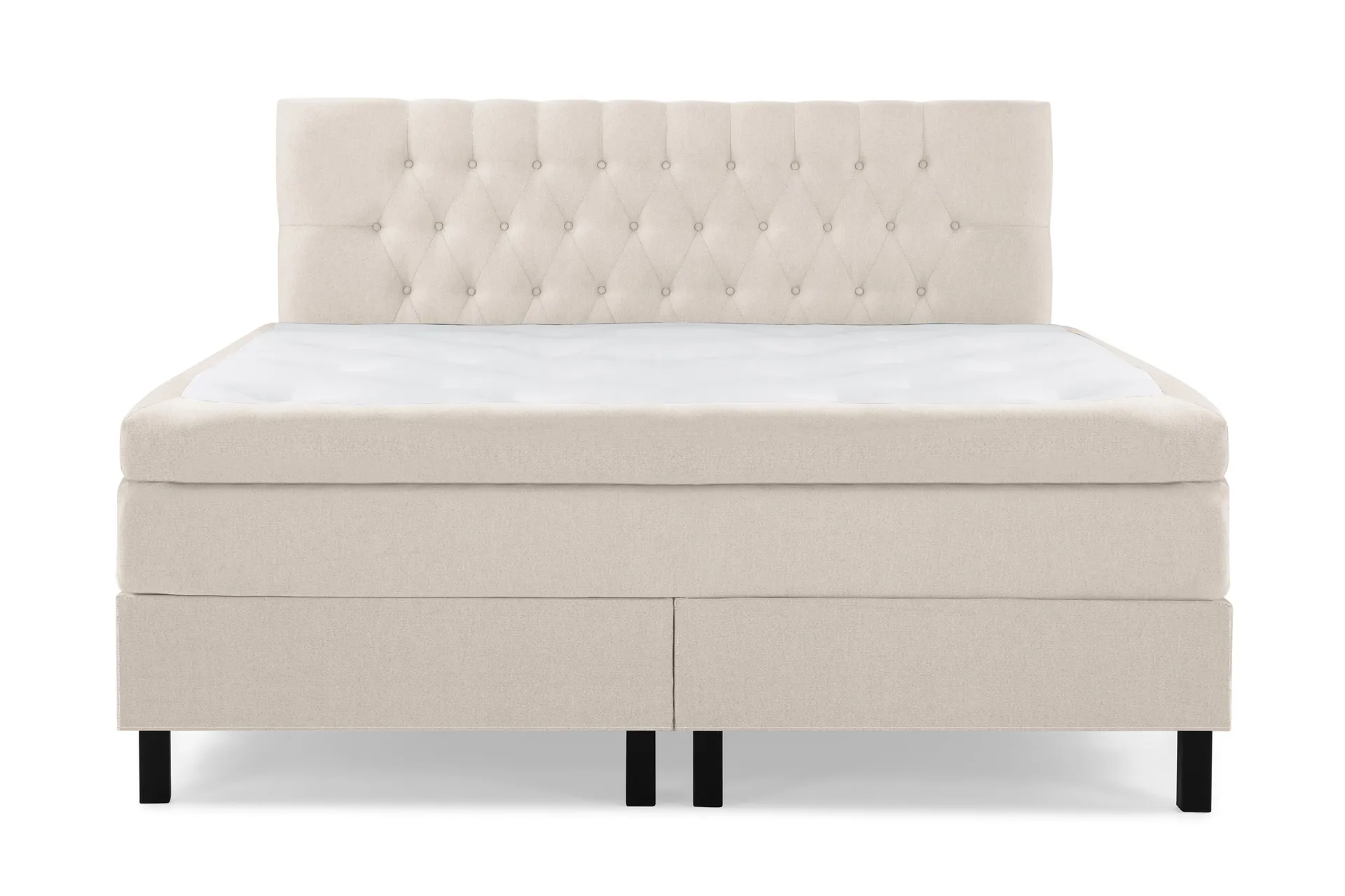 Lucky Komplett Sängpaket 160x200 Polyeter Diamant Sänggavel - Beige