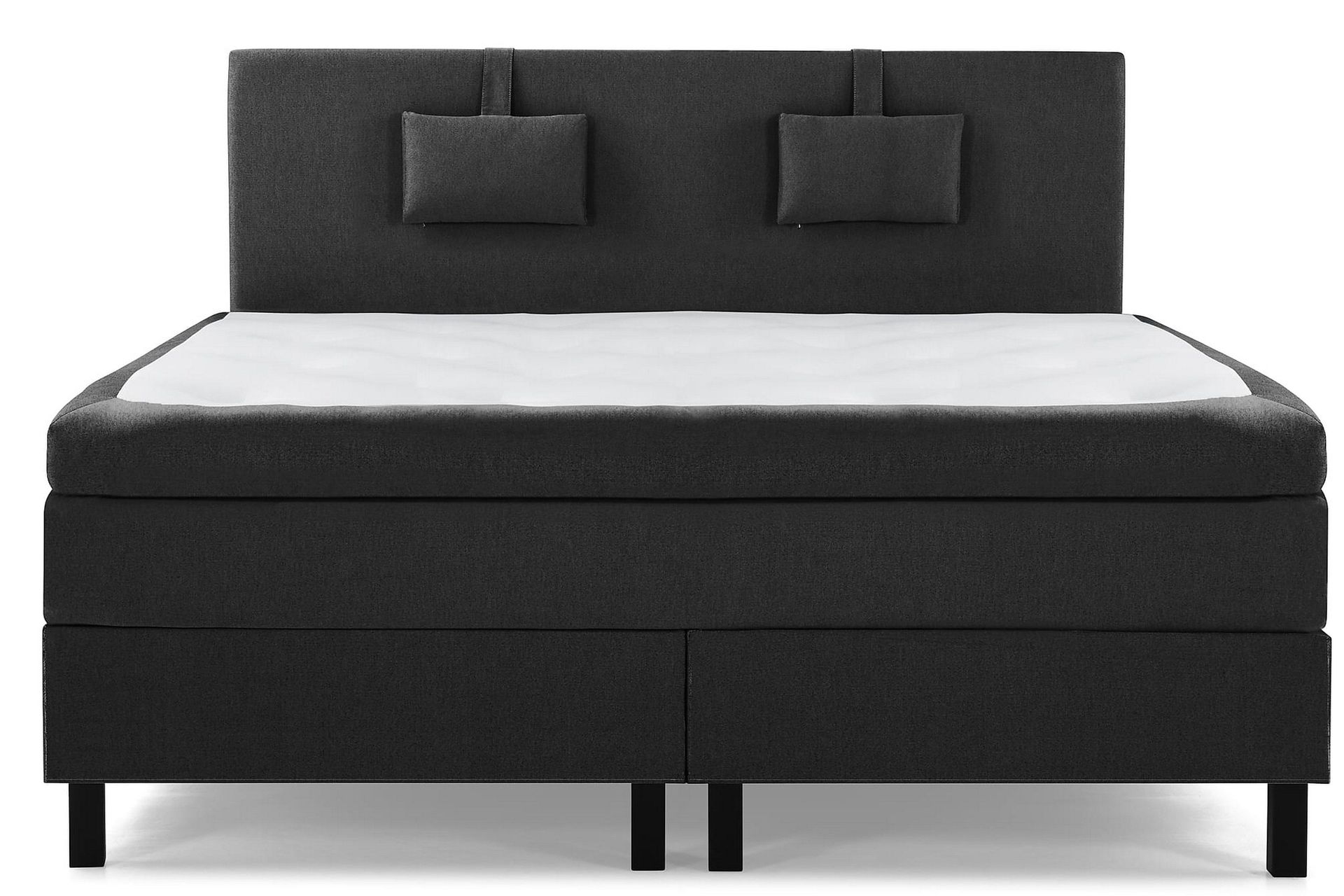 Lucky Komplett Sängpaket 180x200 Polyeter Slät - Nackkudde Liten Svart/Grå