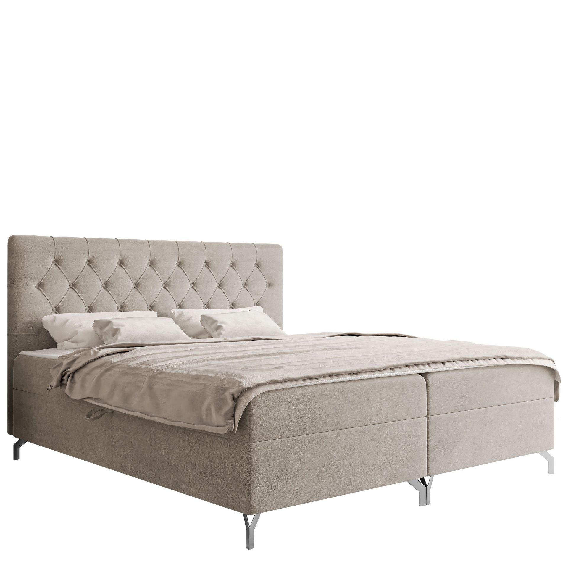 Mavik S&auml;ngpaket Kontinentals&auml;ng med f&ouml;rvaring 120x200 cm - beige