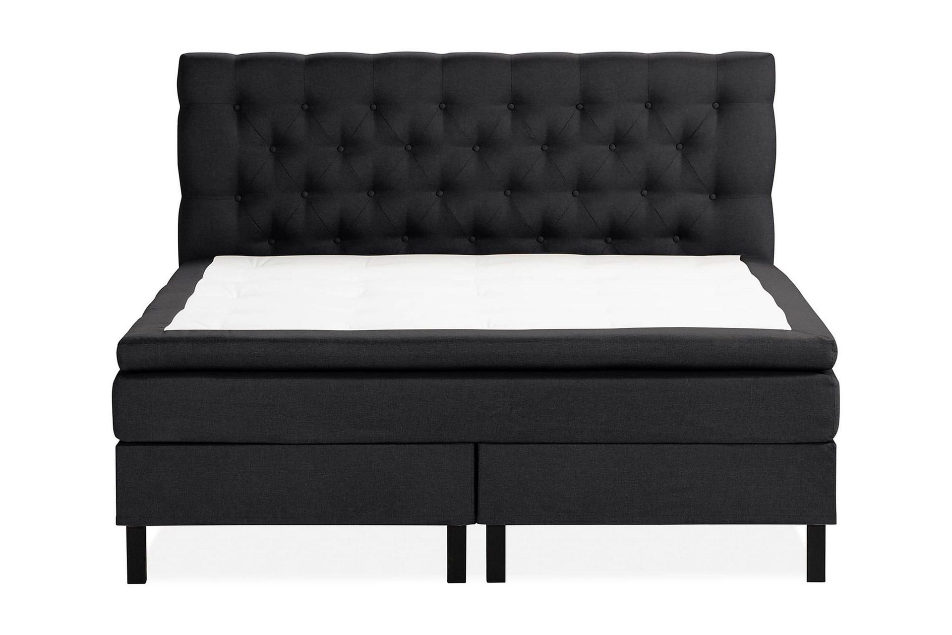 Scarlett Sängpaket 180x200 Latexmadrass - Djuphäftad gavel Svart