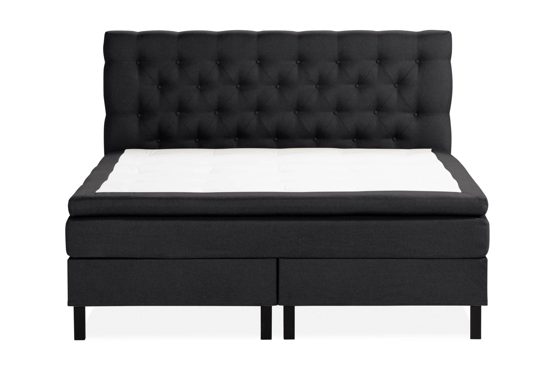 Scarlett Sängpaket 180x200 Skummadrass - Djuphäftad gavel Svart