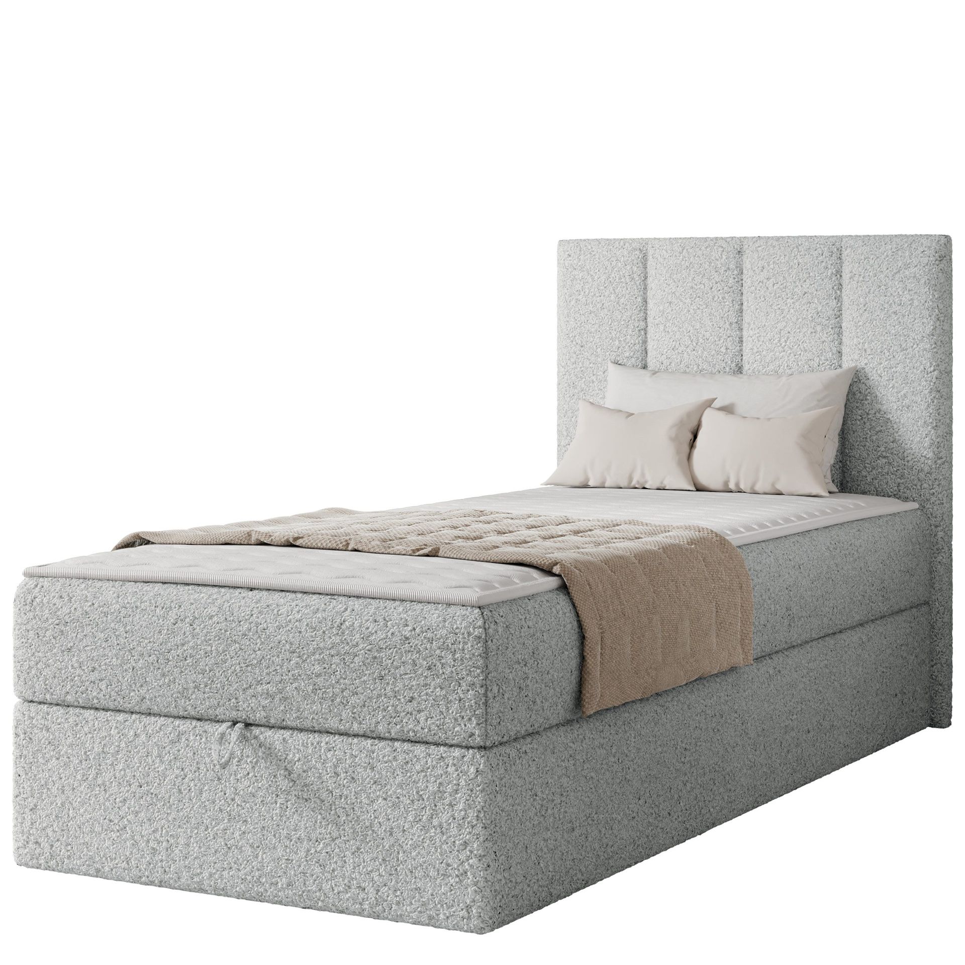 Laggano Sängpaket Kontinentalsäng 100x200 cm - ljusgrå