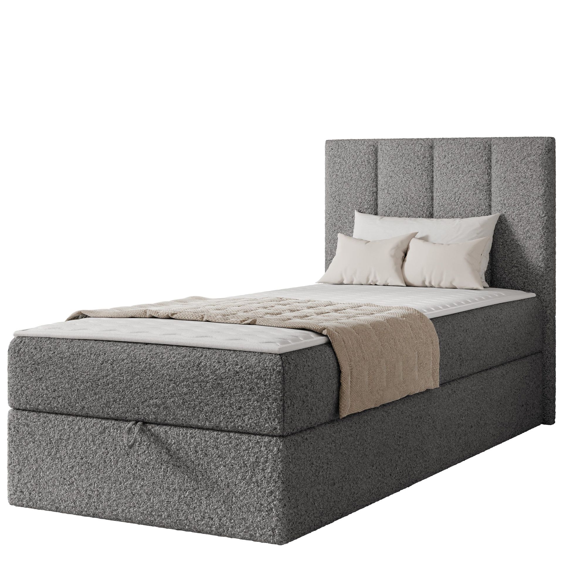 Laggano Sängpaket Kontinentalsäng 90x200 cm - mörkgrå
